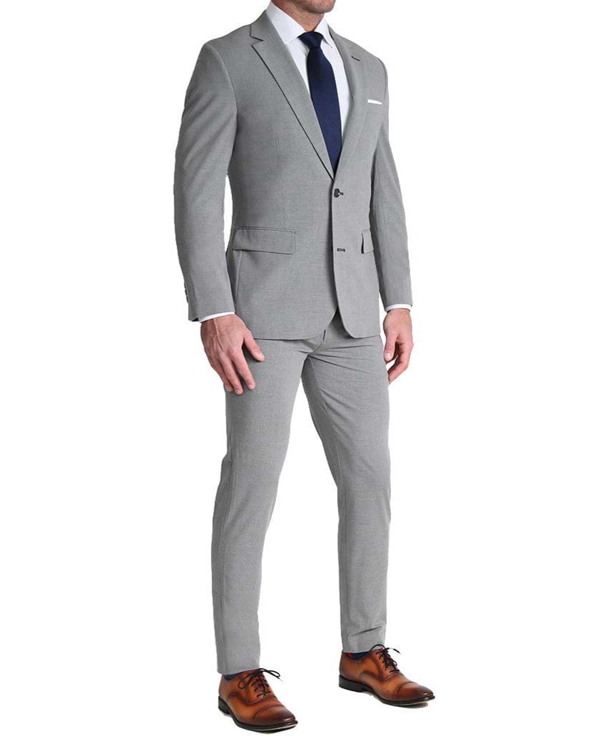 Athletic Fit Stretch Blazer - Lightweight Heathered Smoked Grey