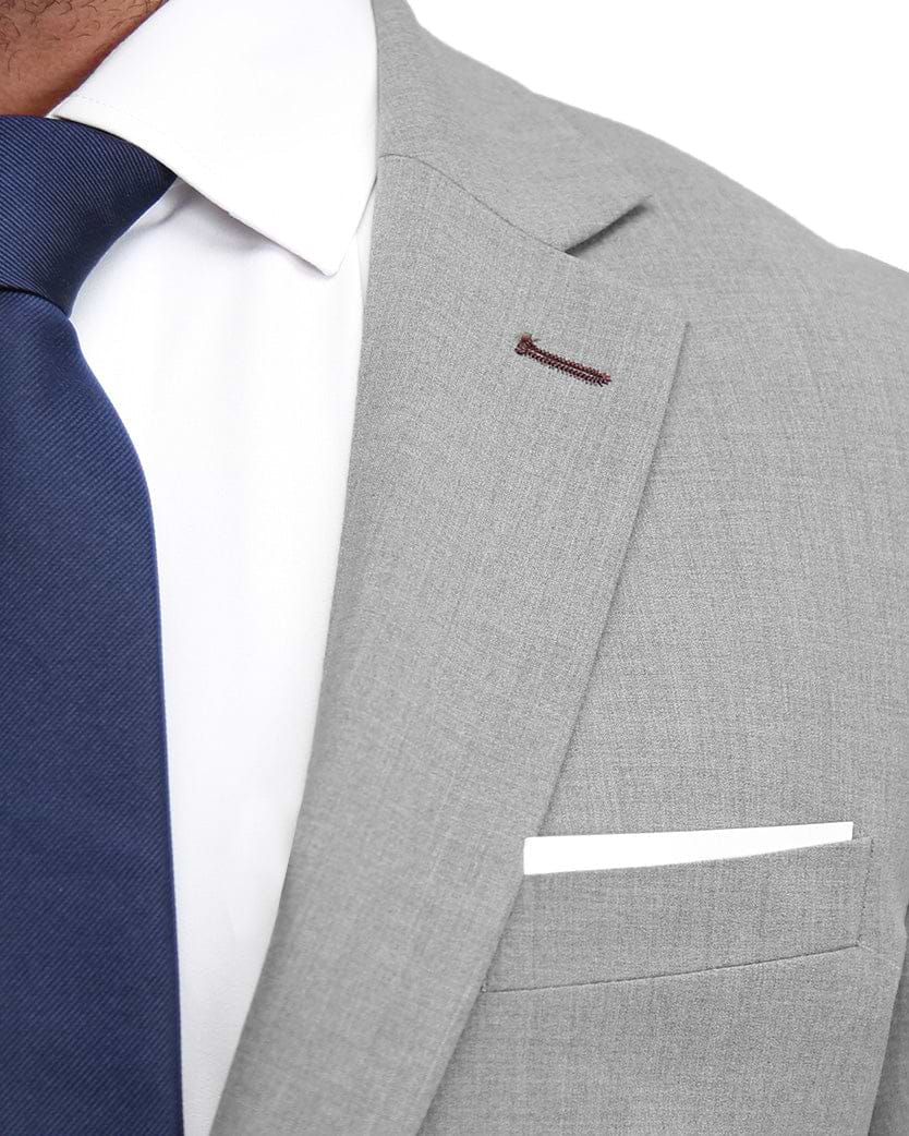 Athletic Fit Stretch Blazer - Lightweight Heathered Smoked Grey