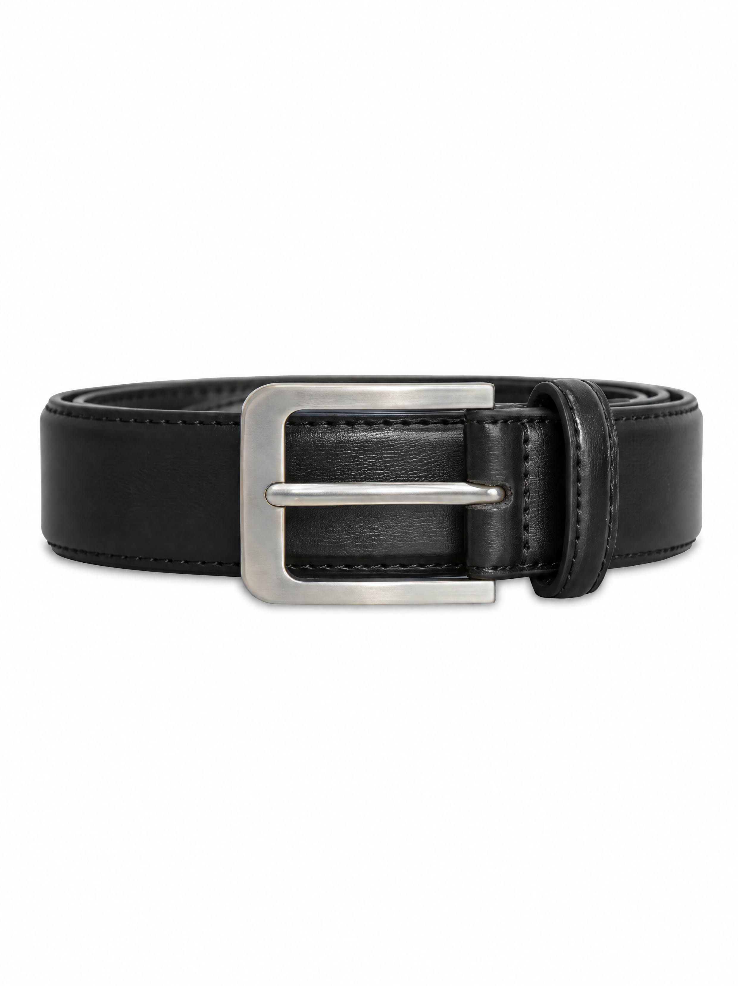 Solid Leather Belt - Black