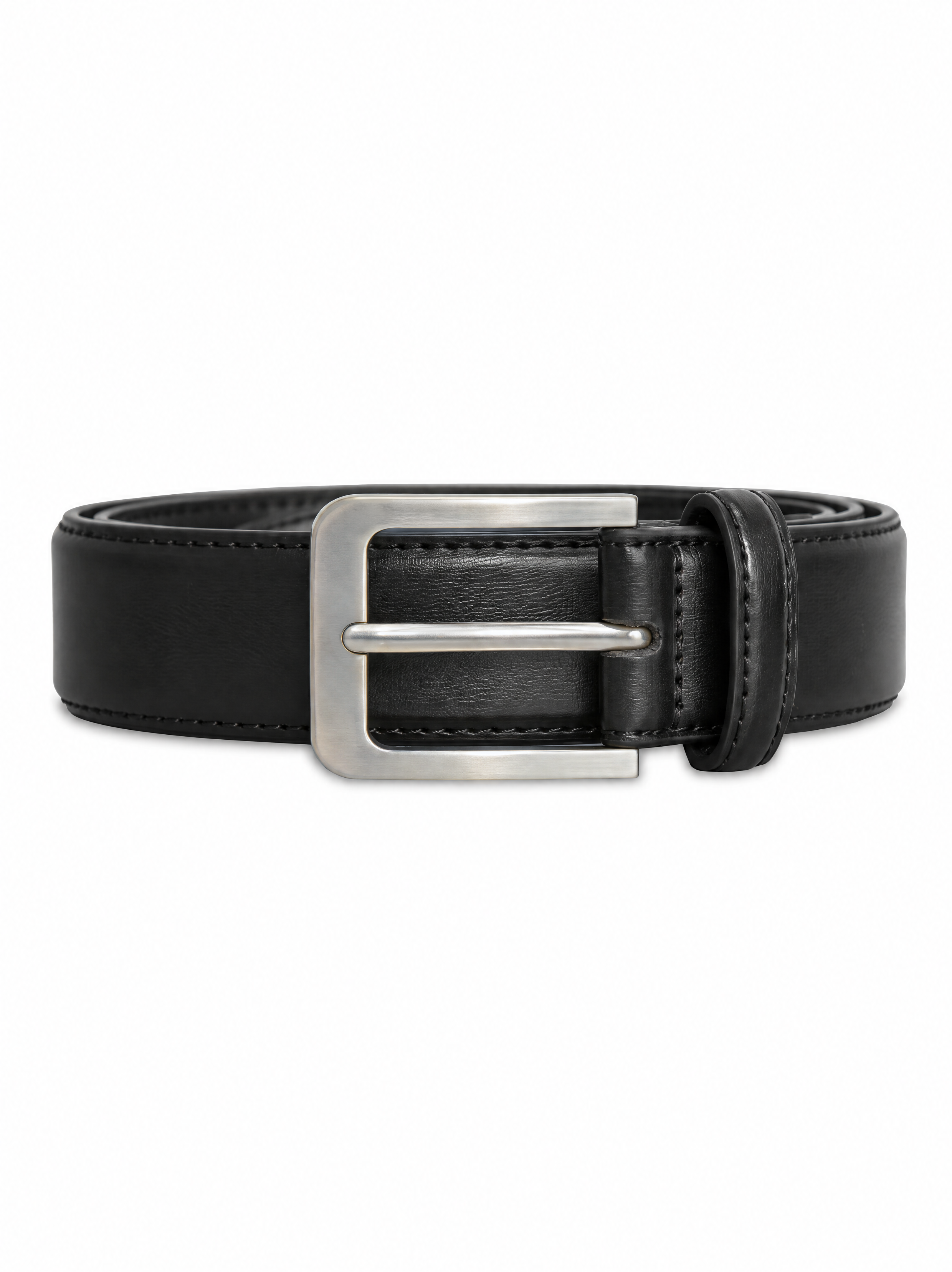 Solid Leather Belt - Black