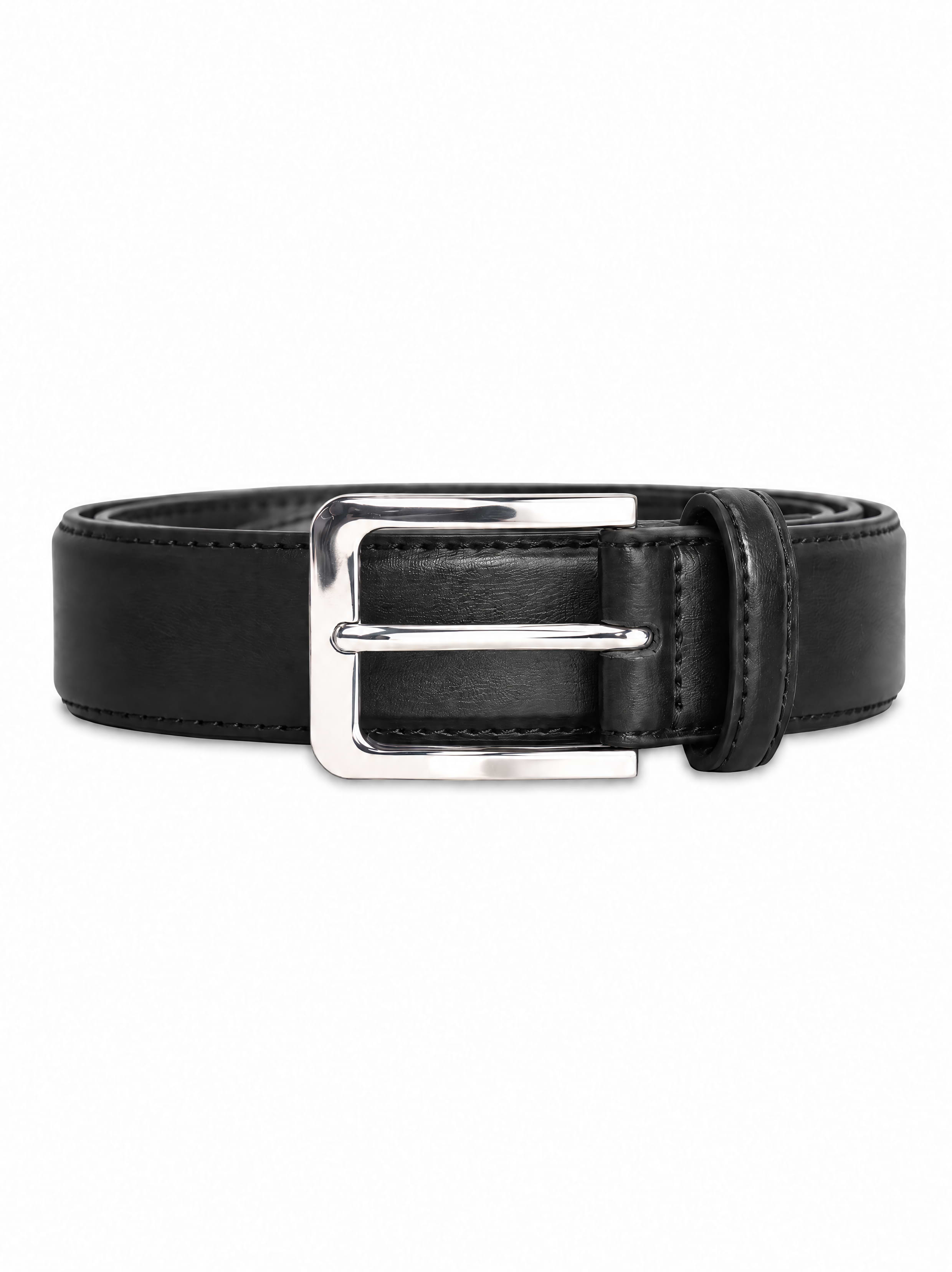 Solid Leather Belt - Black