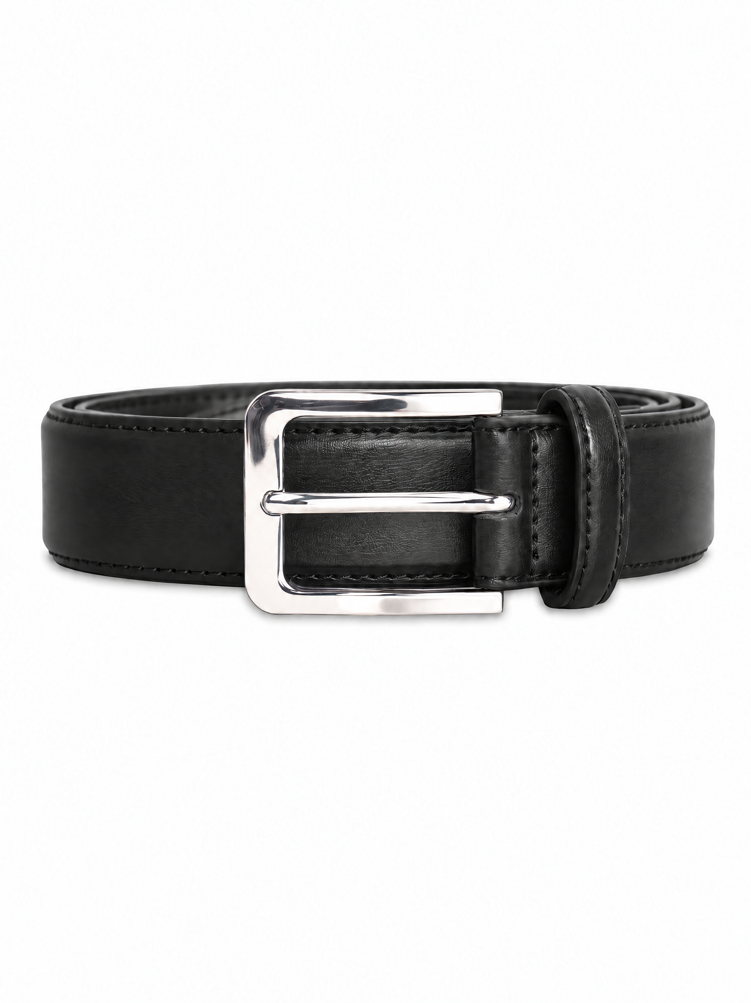 Solid Leather Belt - Black