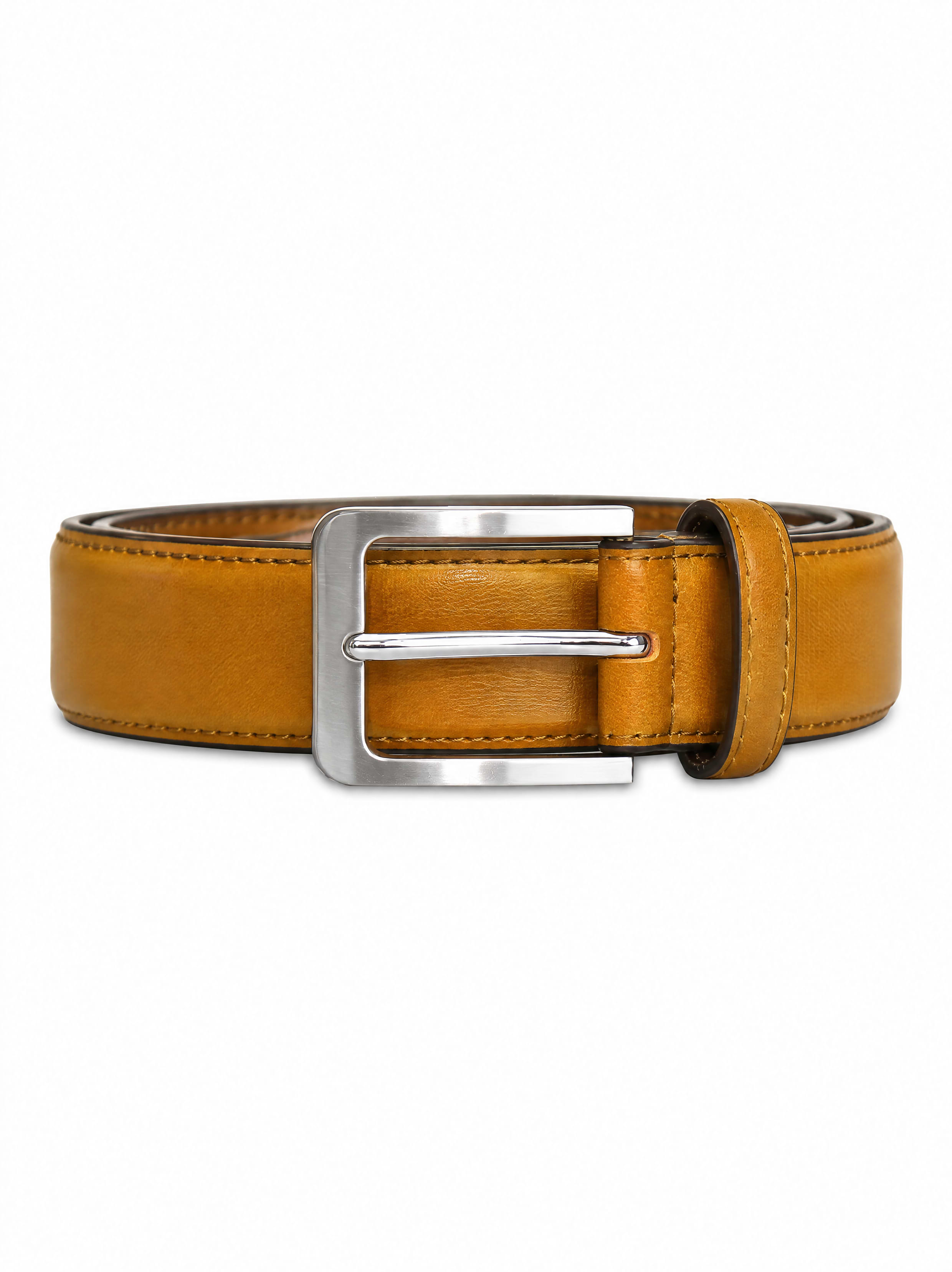 Solid Leather Belt - Light Brown