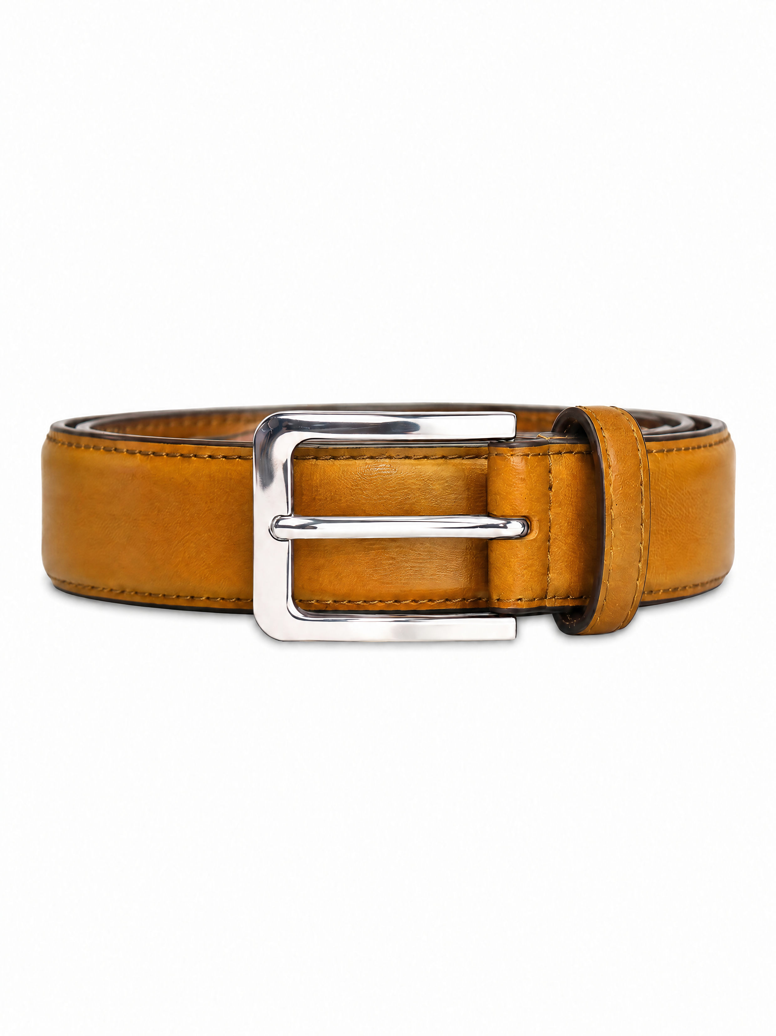 Solid Leather Belt - Light Brown