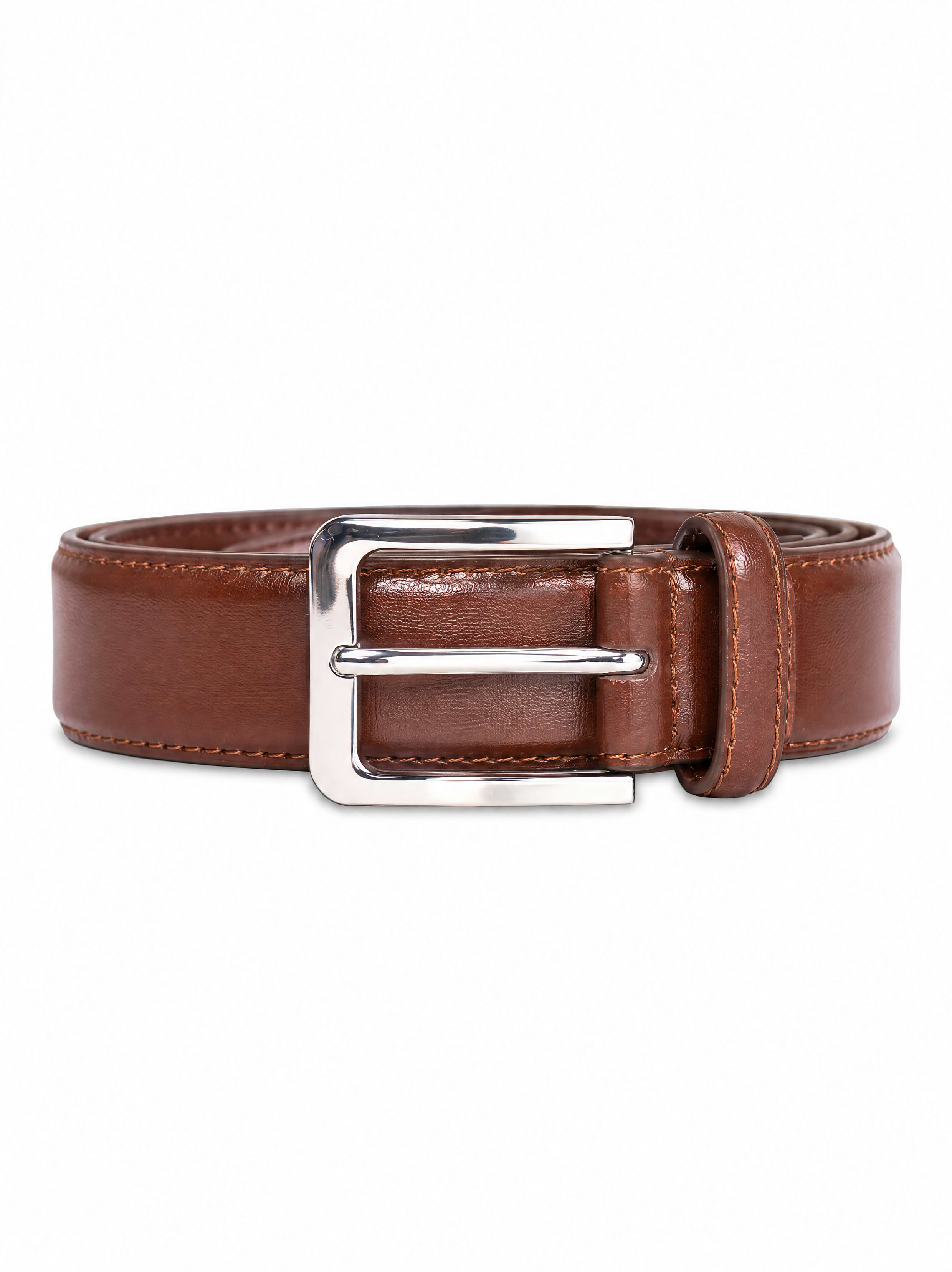 Solid Leather Belt - Mid Brown