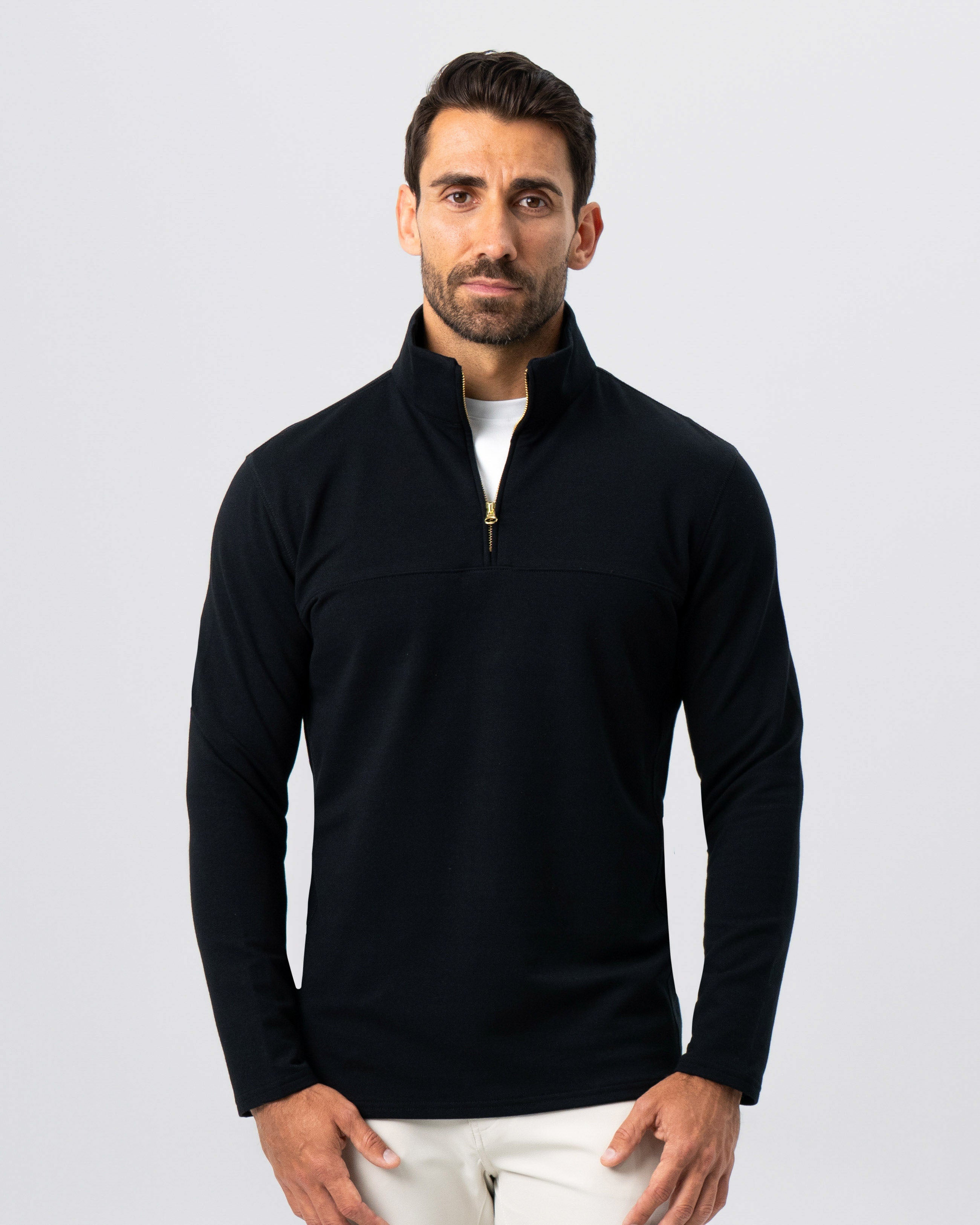 Quarter Zip - Solid Black