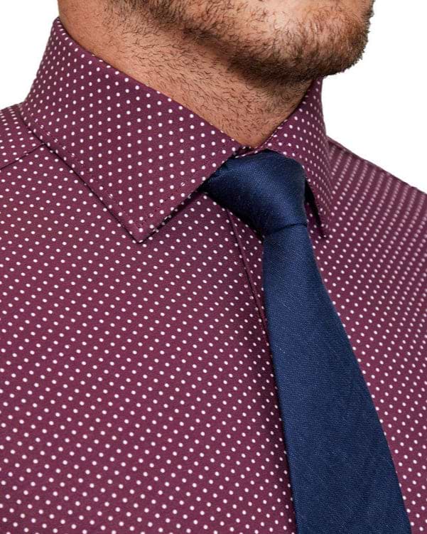 "The Digger" Maroon with White Dots