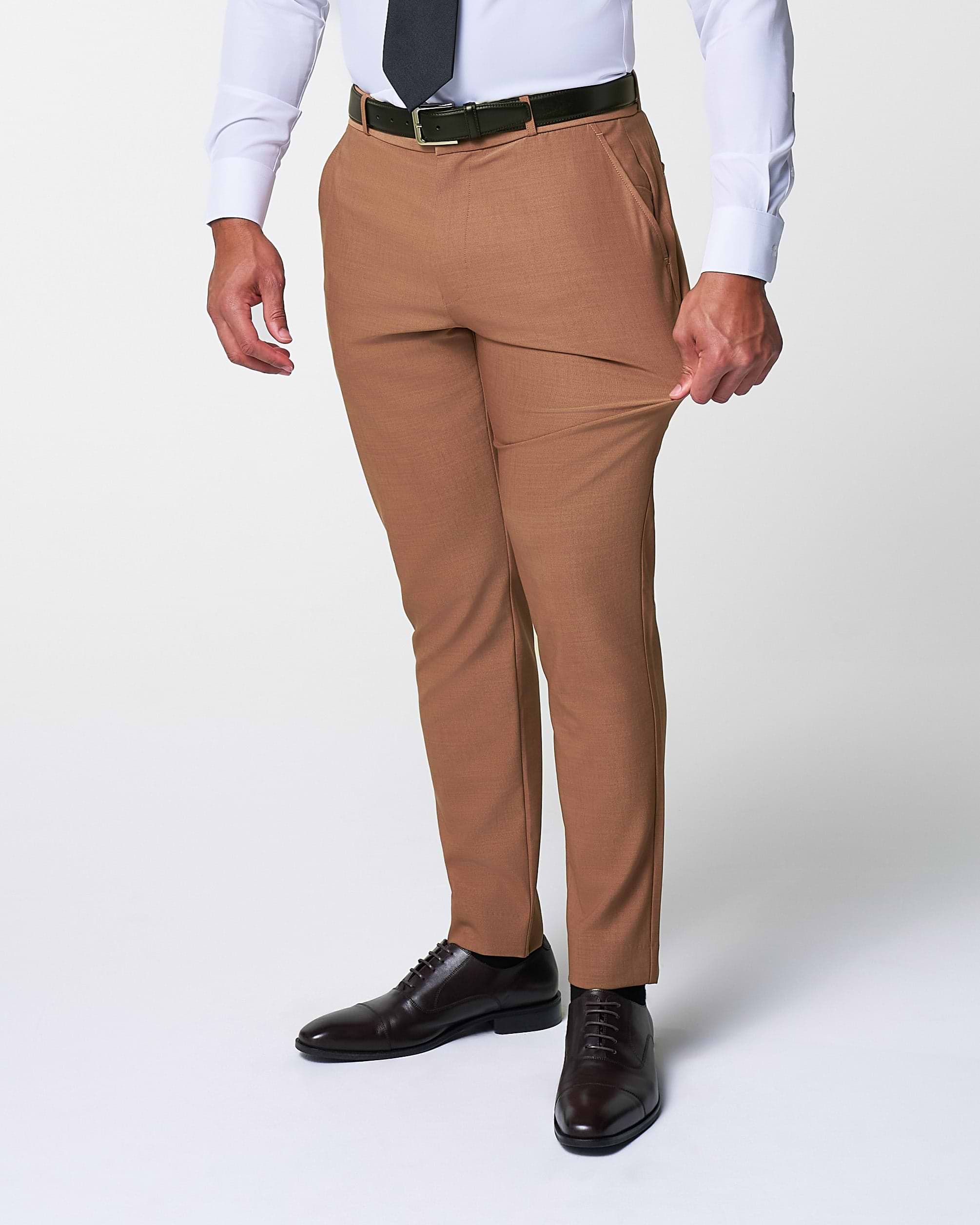 Athletic Fit Stretch Suit - Heathered Copper