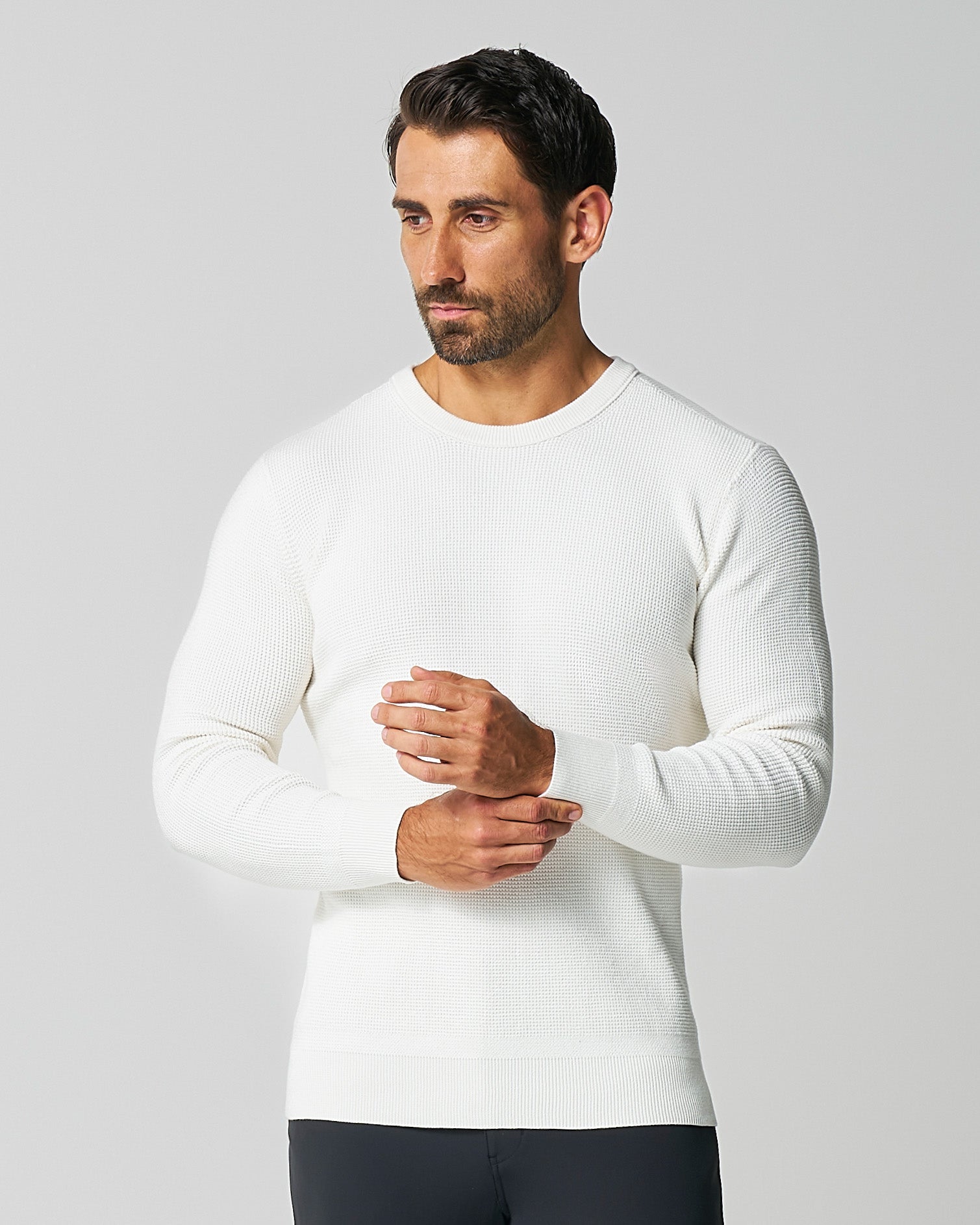 Heavy Knit Crewneck  - Cream