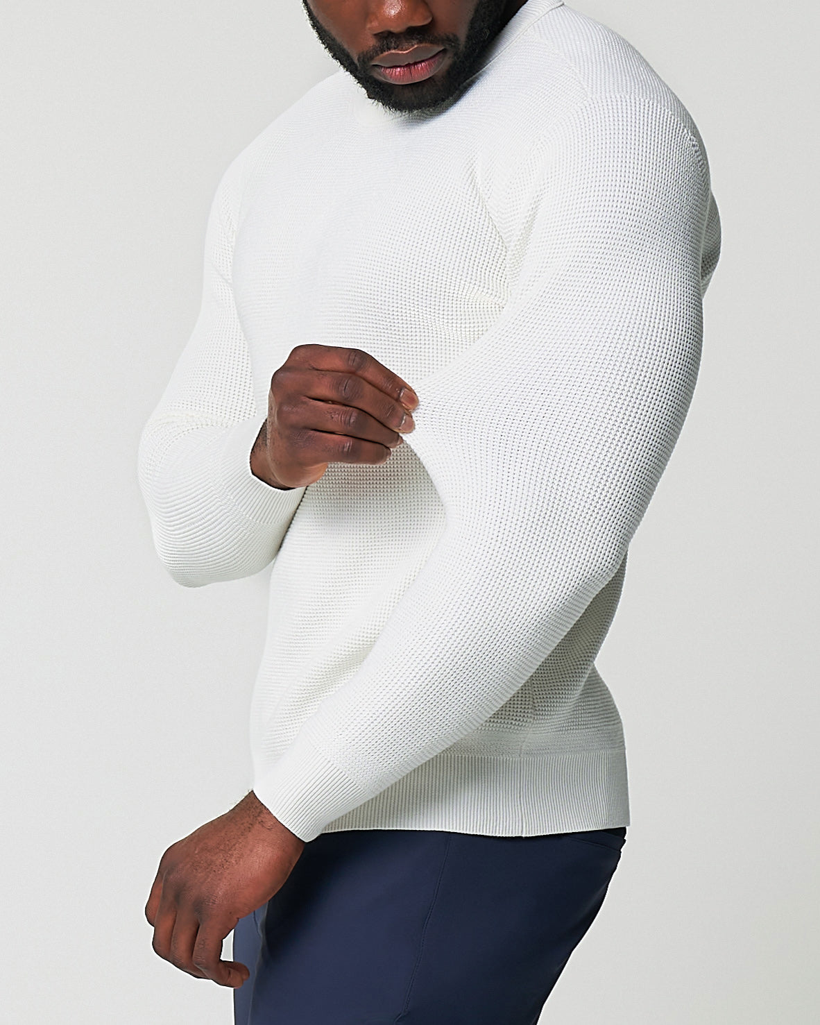 Heavy Knit Crewneck  - Cream