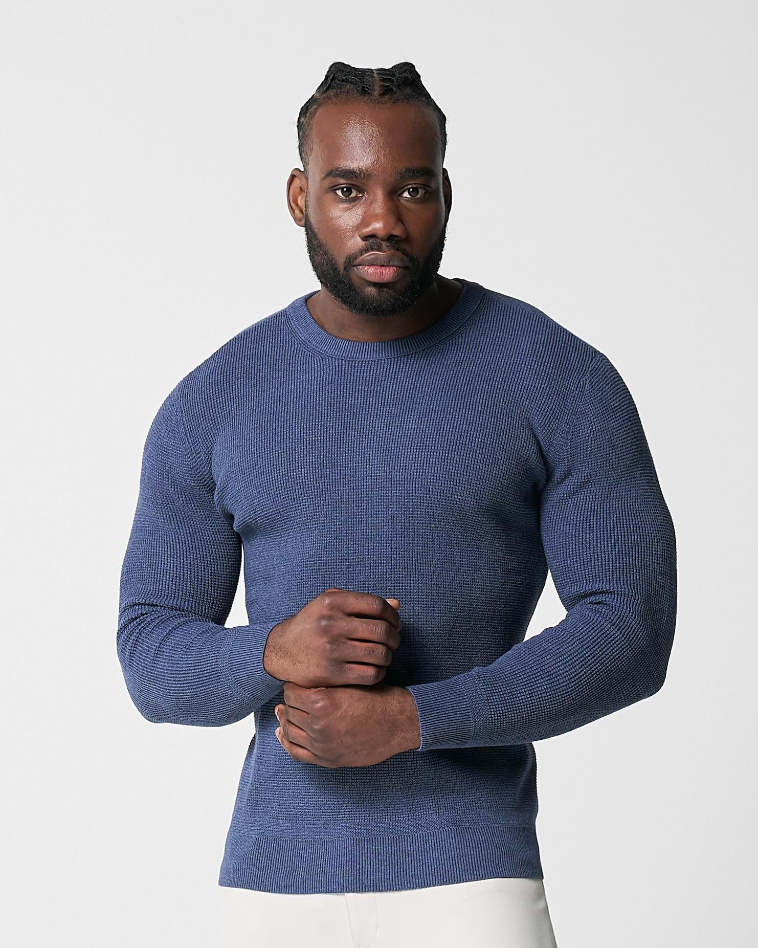 Heavy Knit Crewneck - Navy