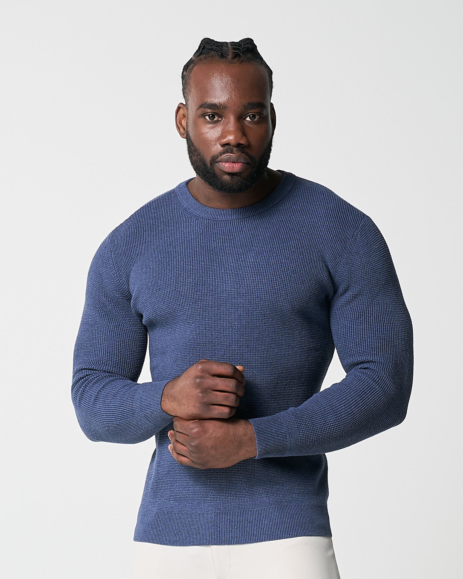 Heavy Knit Crewneck  - Navy