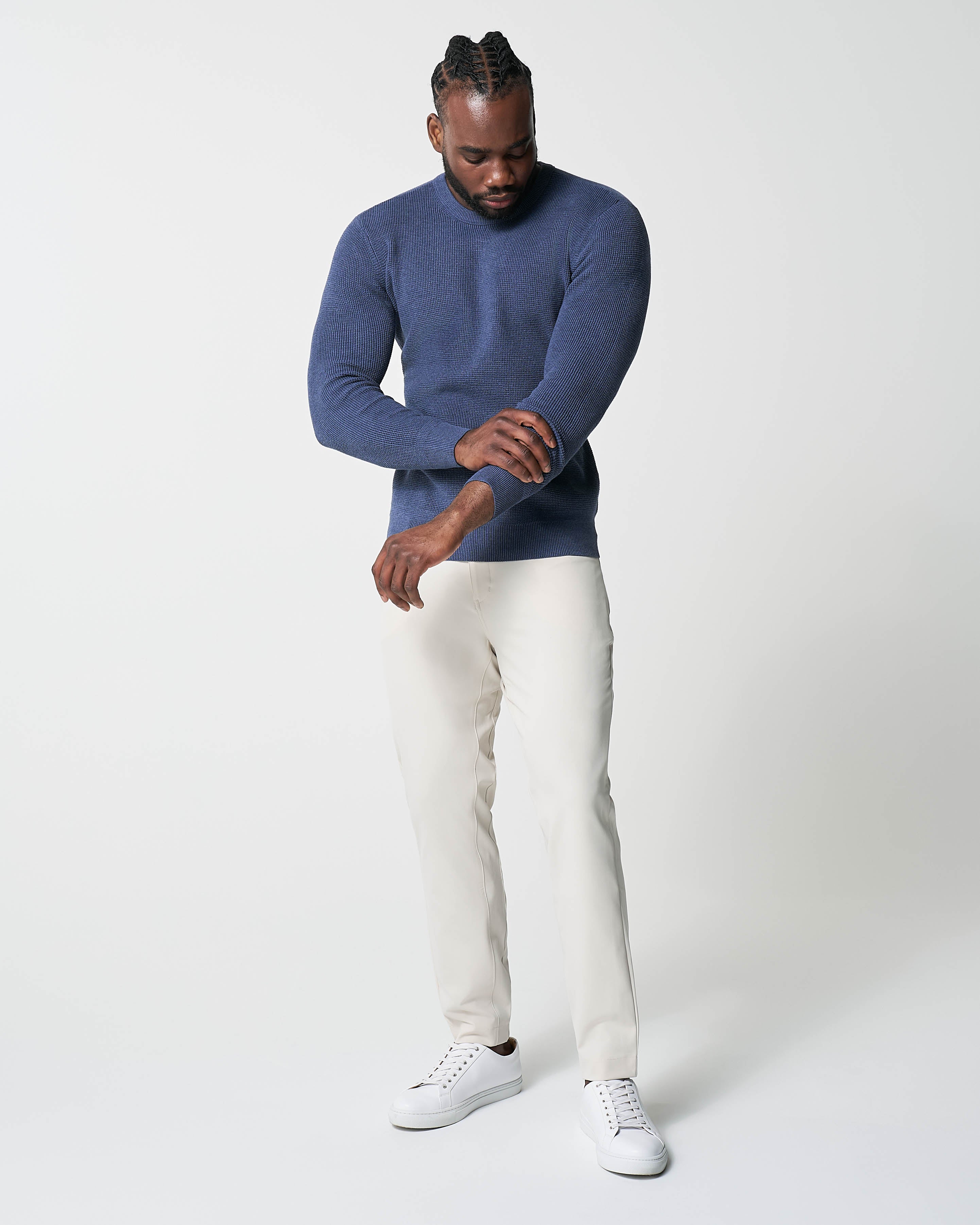 Heavy Knit Crewneck  - Navy