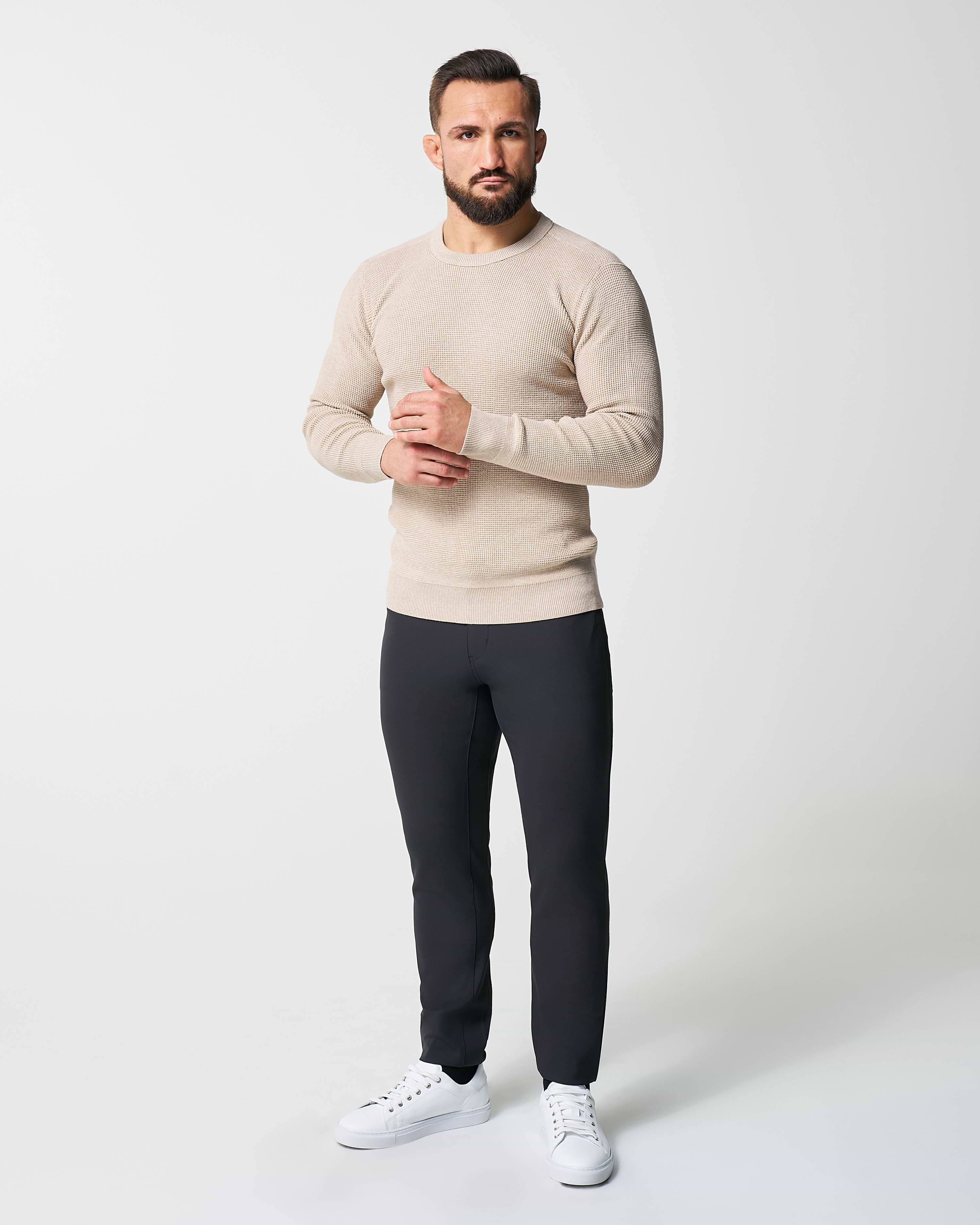 Heavy Knit Crewneck - Tan