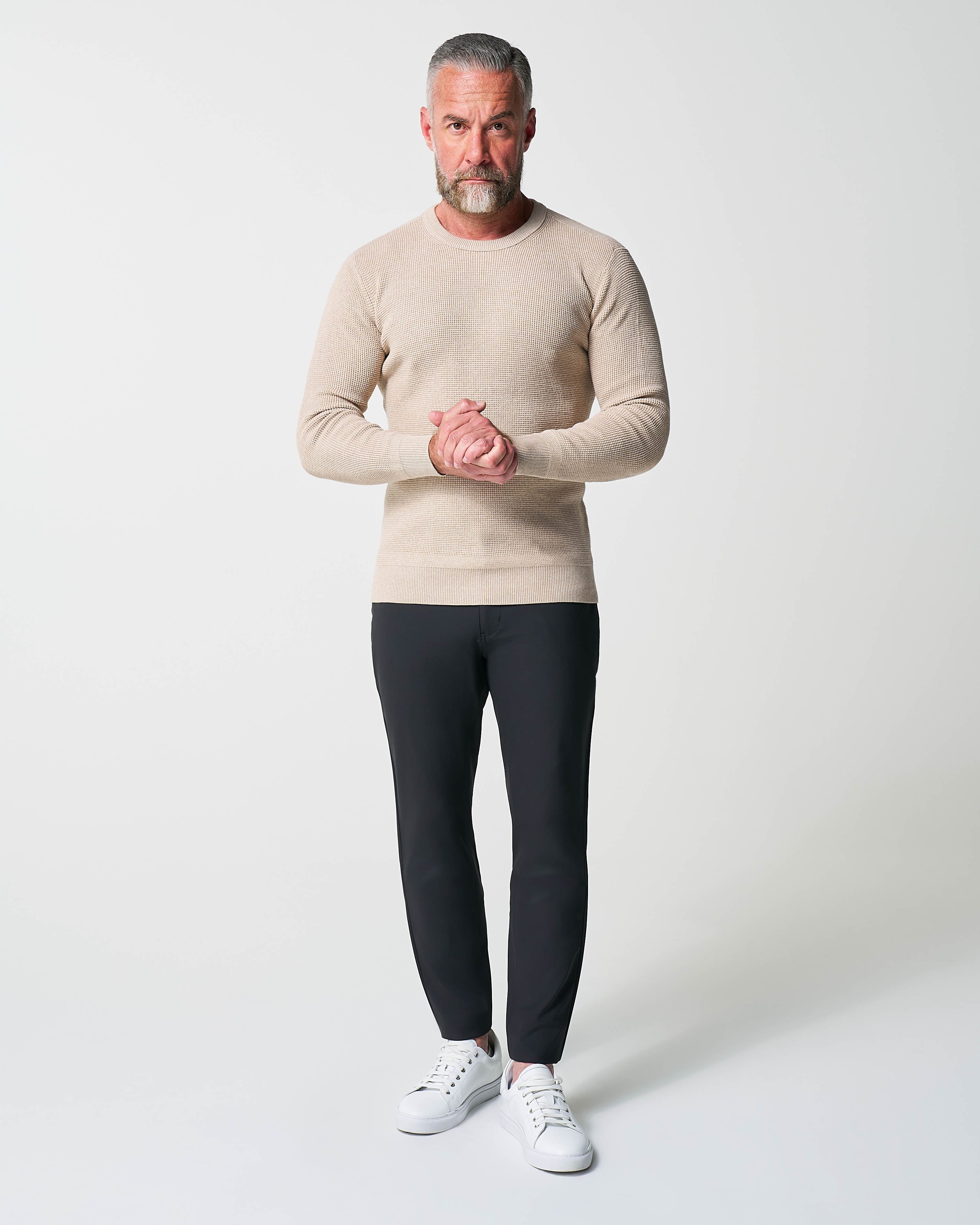 Heavy Knit Crewneck  - Tan