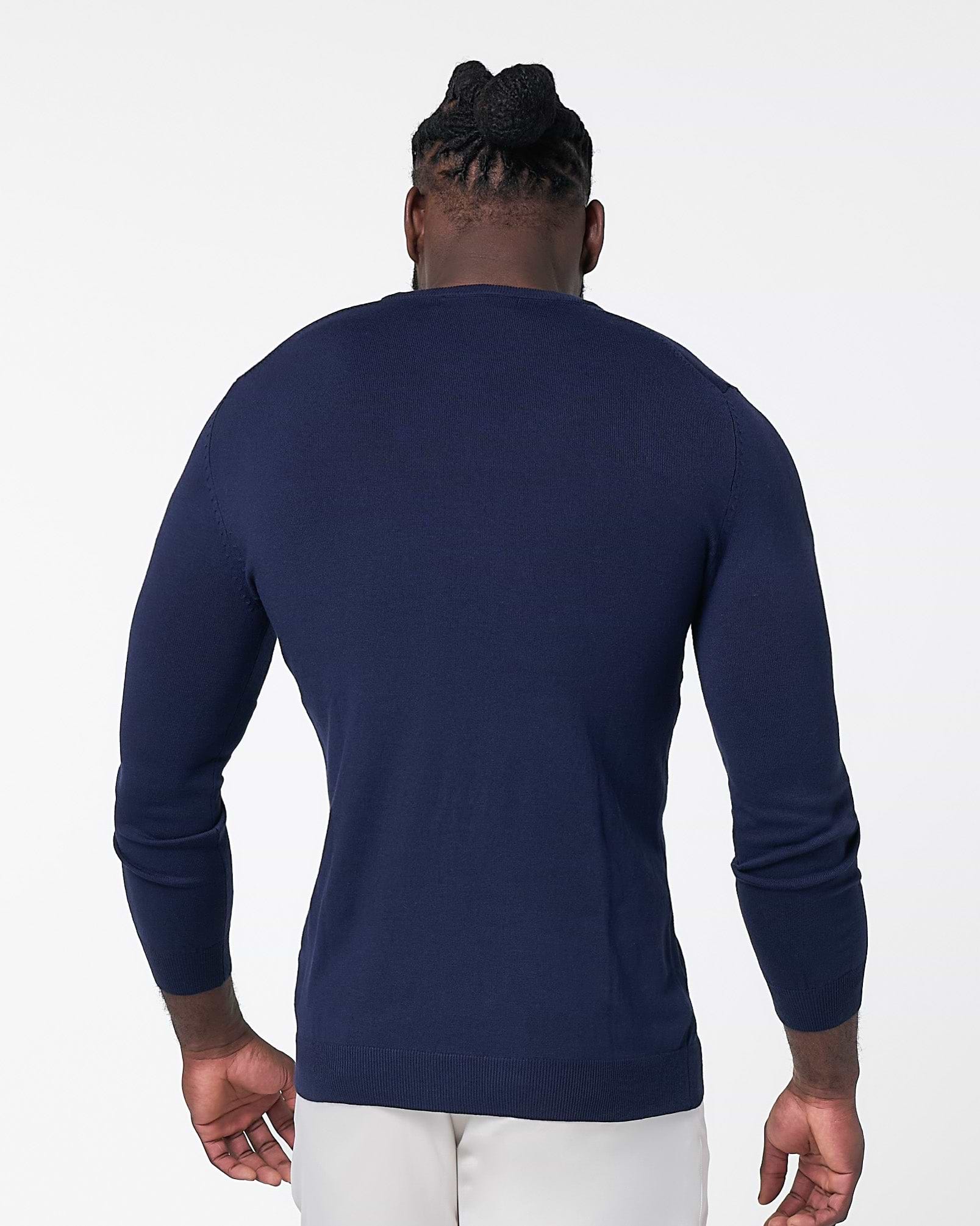 Mid-Weight Wool Crewneck - Navy