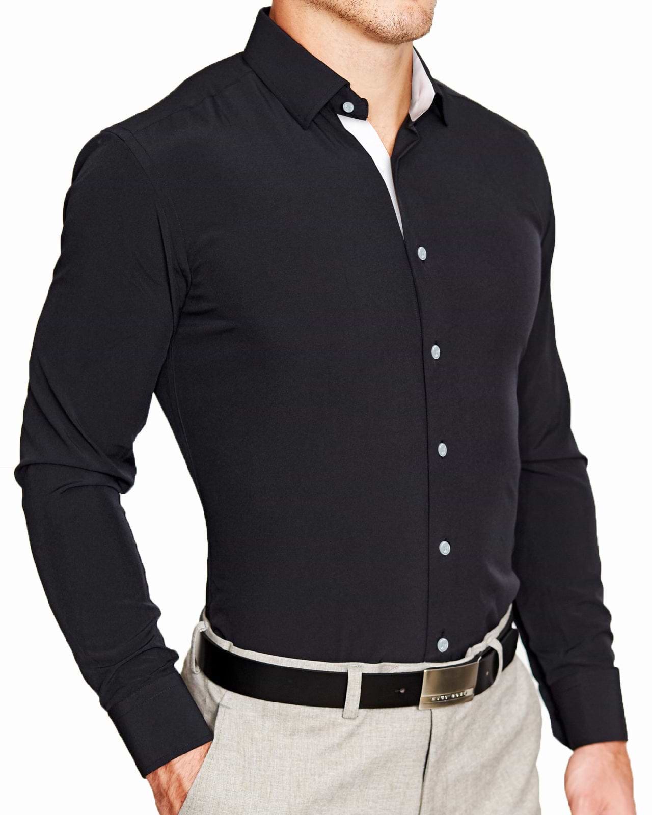 "The Oscar" Solid Black with White Accents