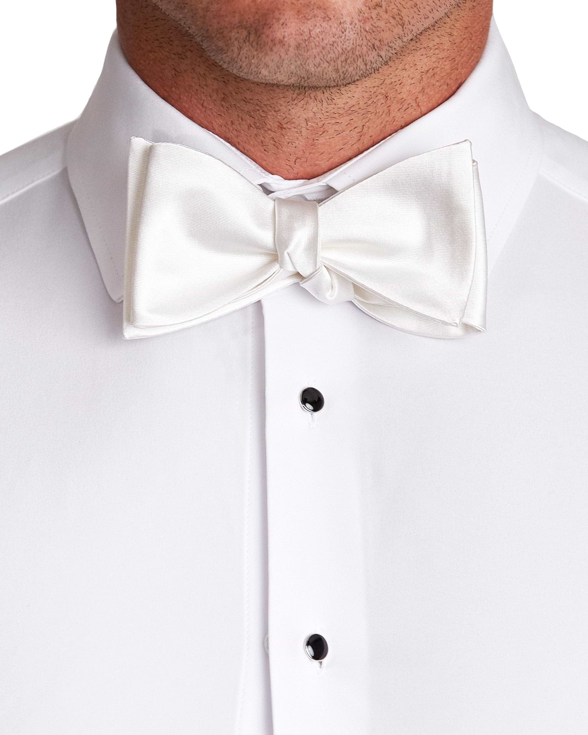 White Silk Bowtie