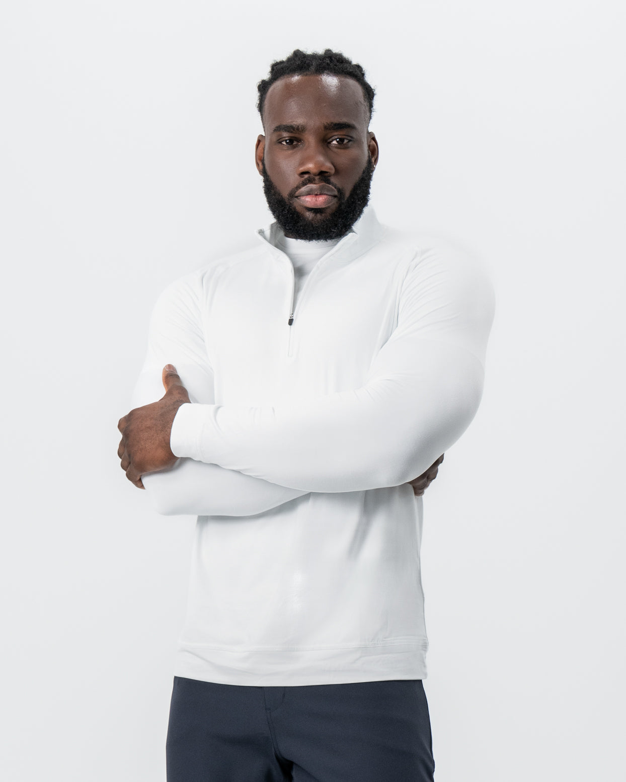 Tech Quarter Zip - White
