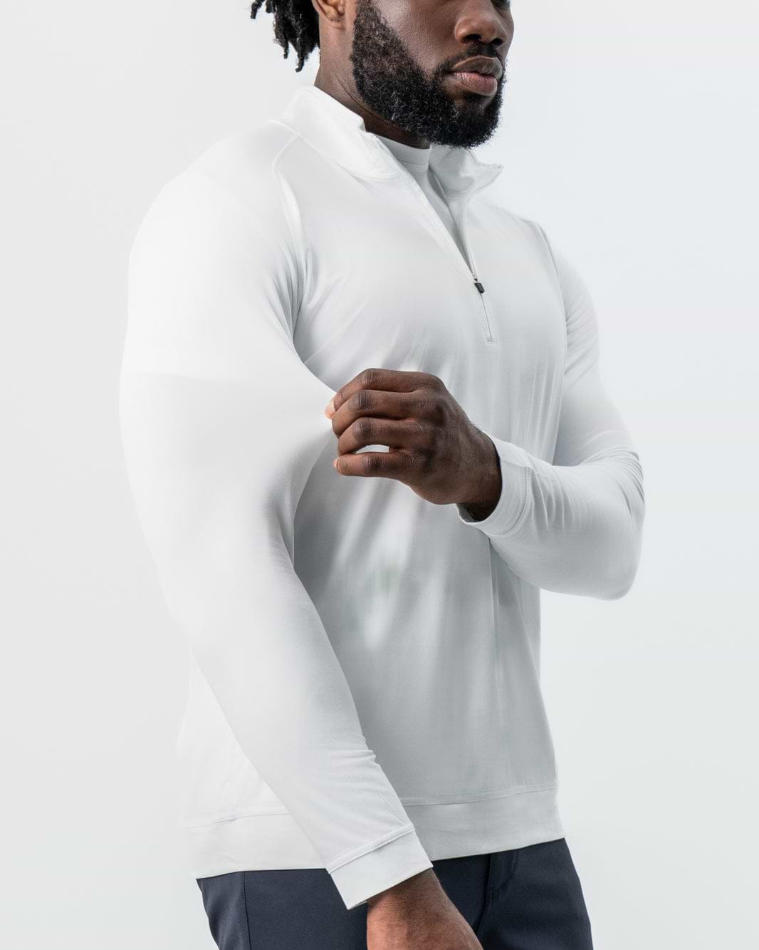 Tech Quarter Zip - White