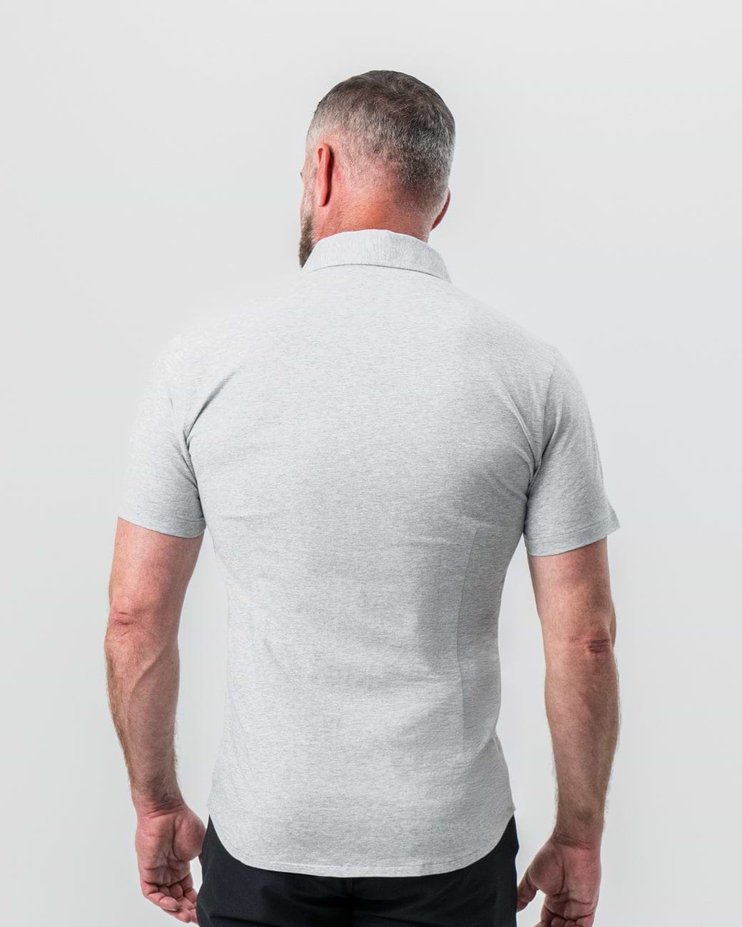 "The Baldwin" Grey Short Sleeve Button Down