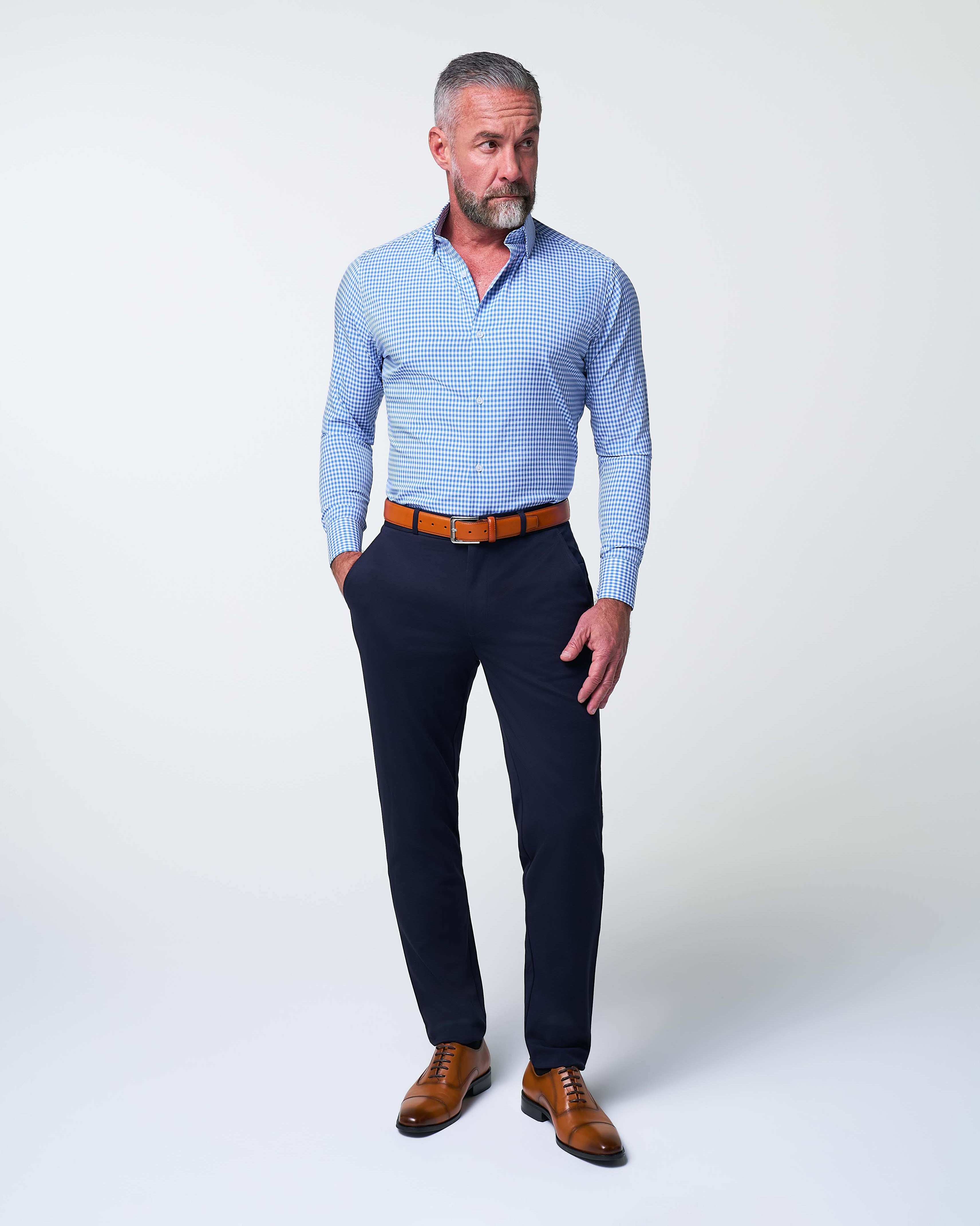 "The Bonino" Blue Gingham