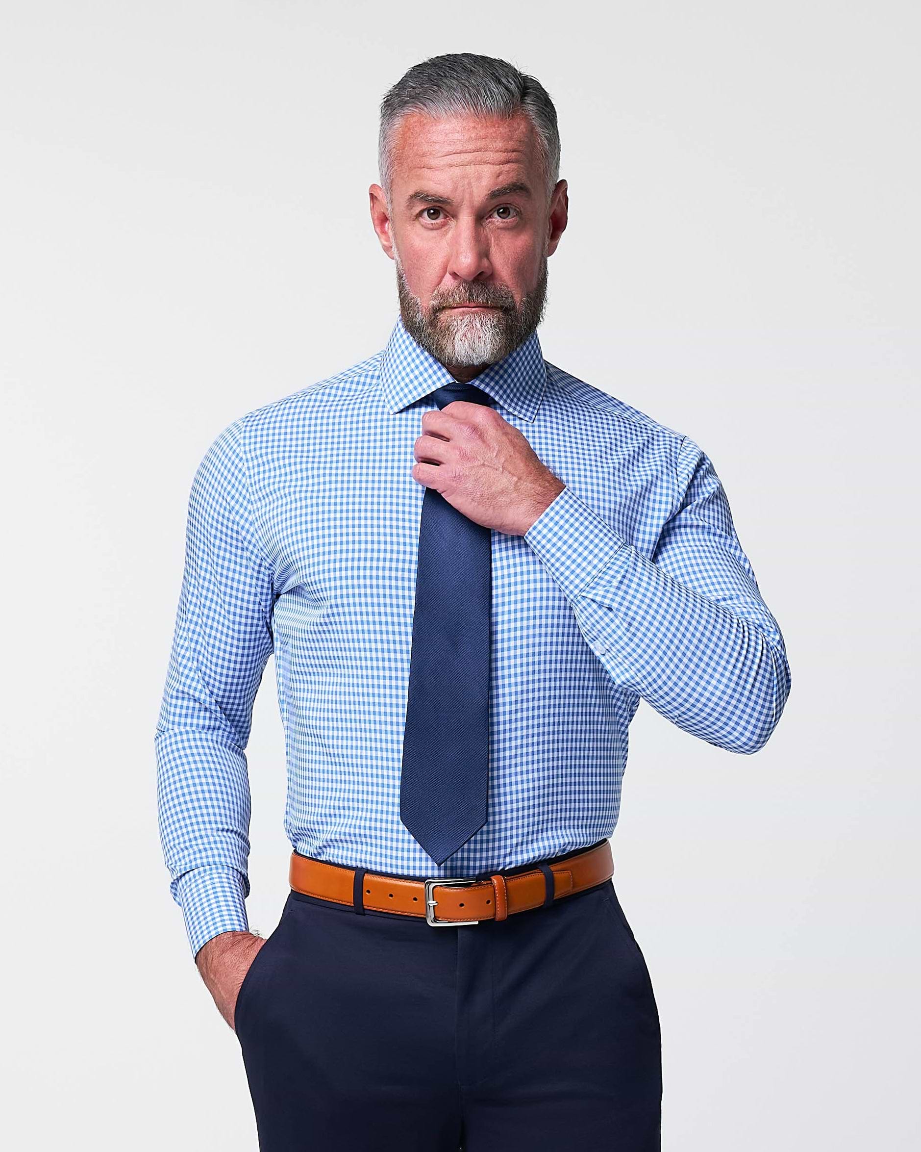 "The Bonino" Blue Gingham