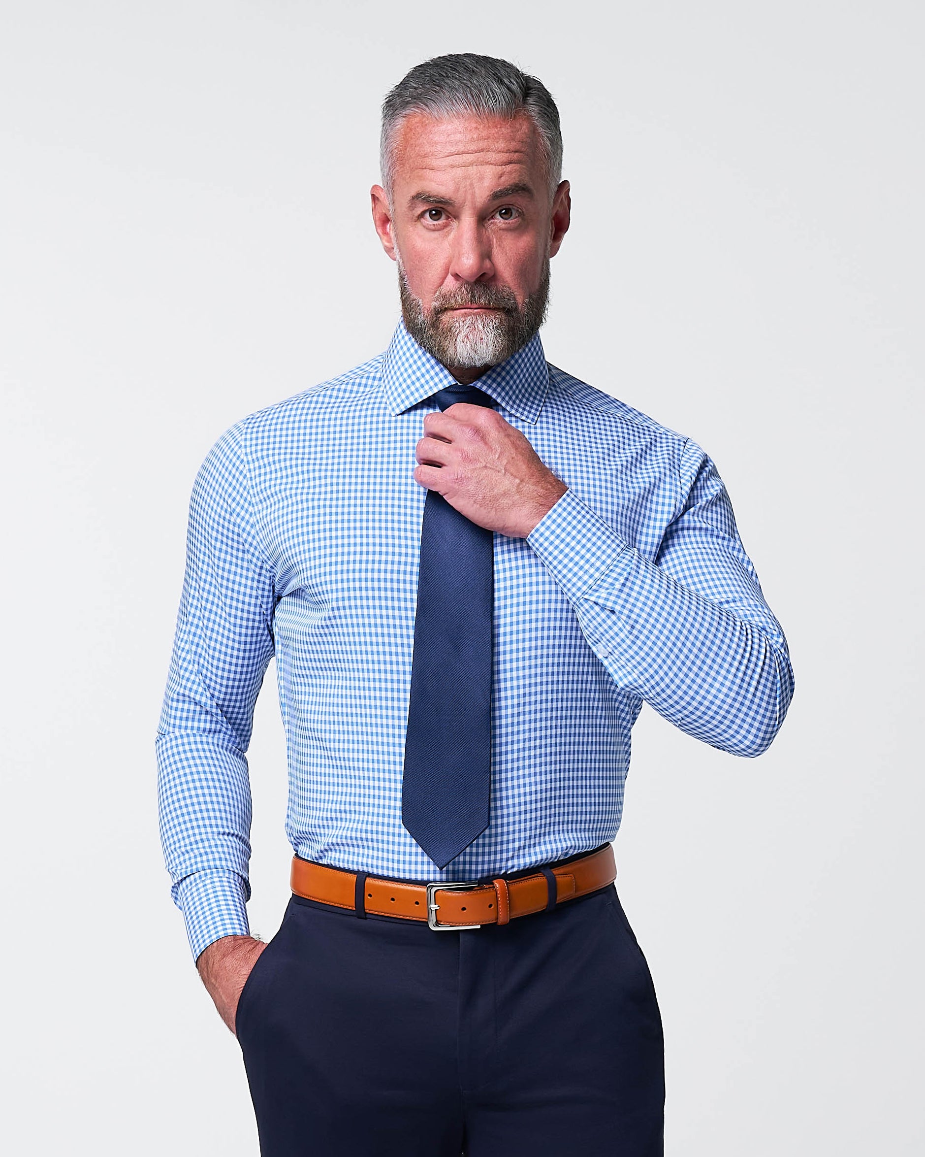 "The Bonino" Blue Gingham
