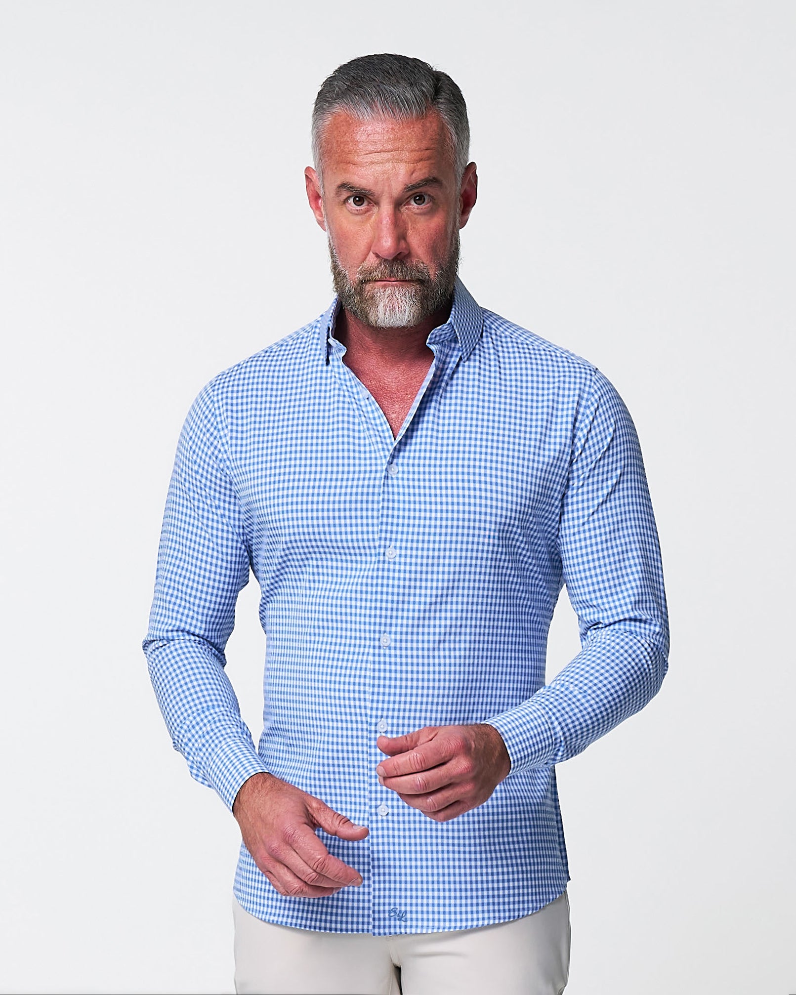 "The Bonino" Blue Gingham