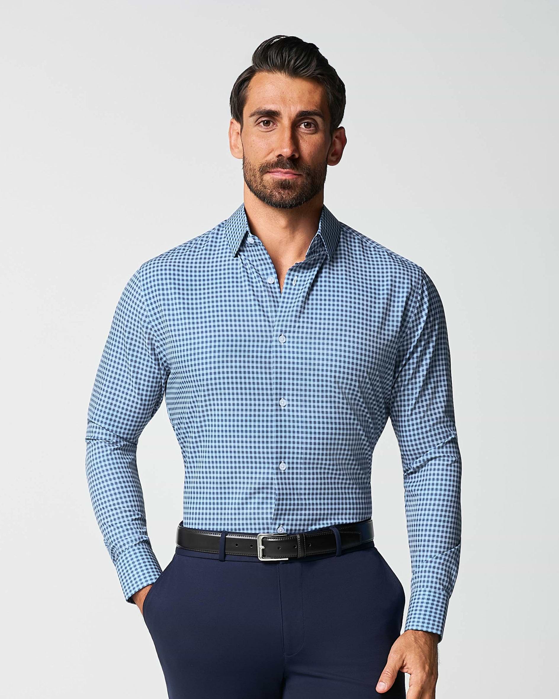 "The Brooklyn" Navy & Light Blue Gingham