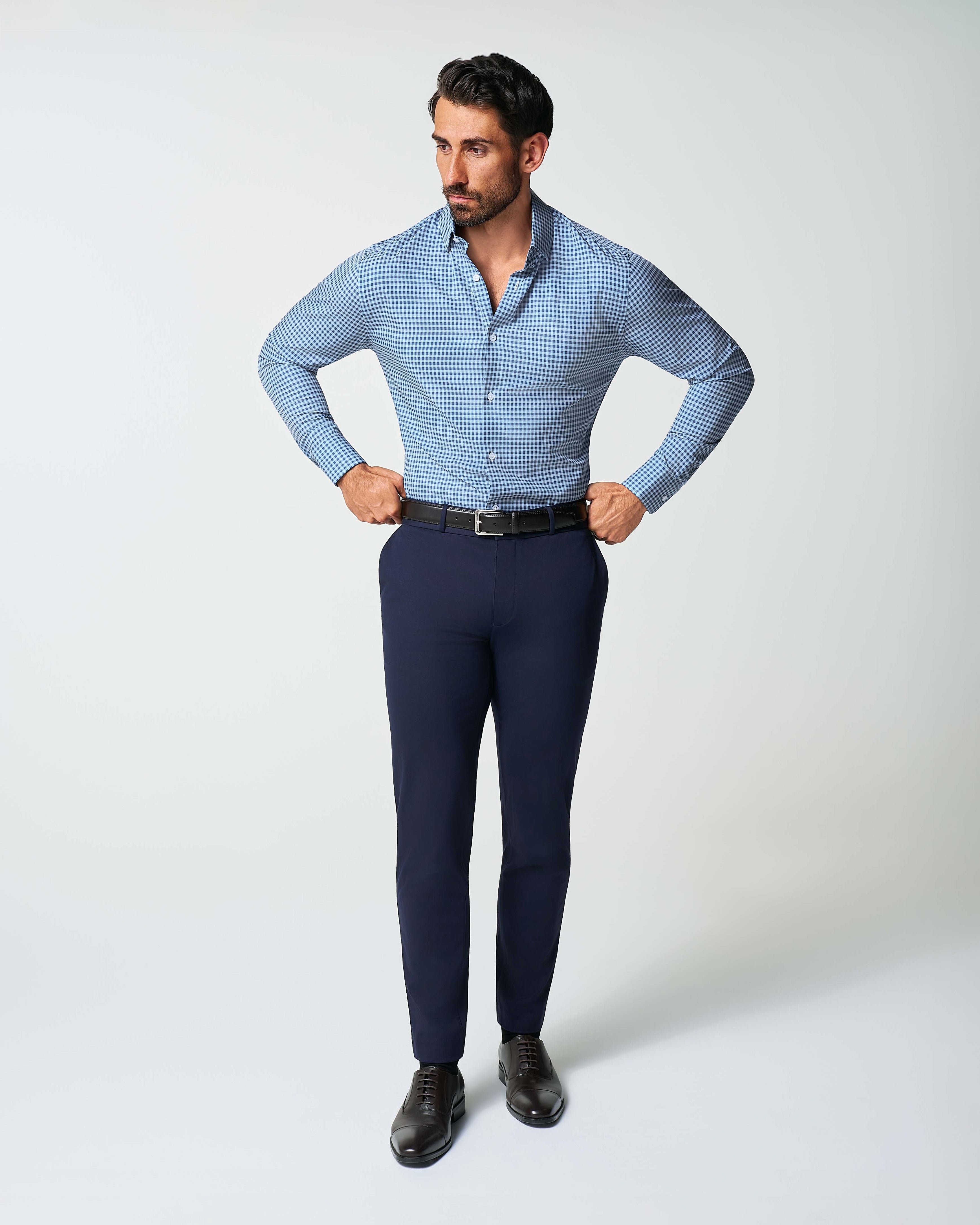 "The Brooklyn" Navy & Light Blue Gingham