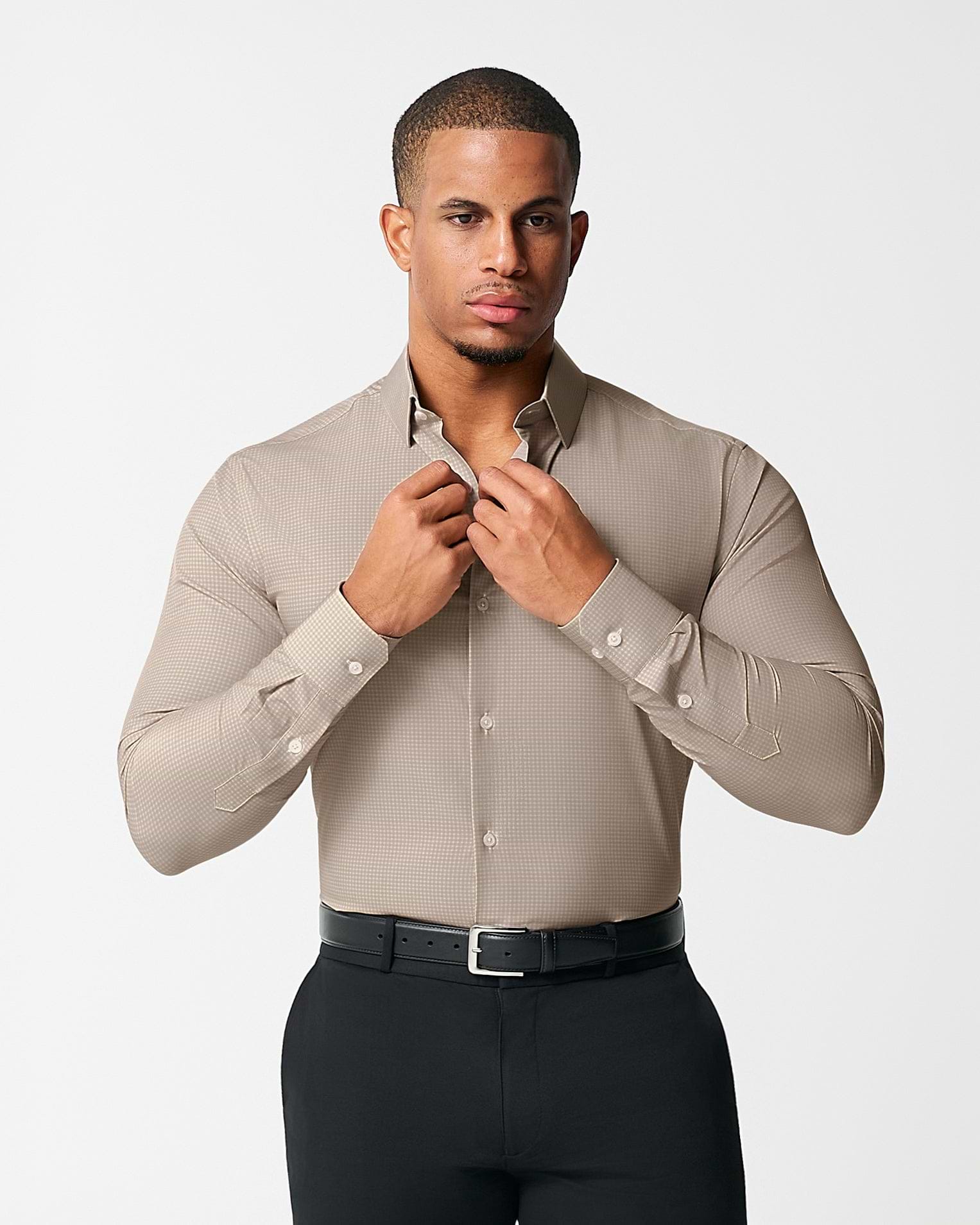 "The Brooks" Light Brown Double Check