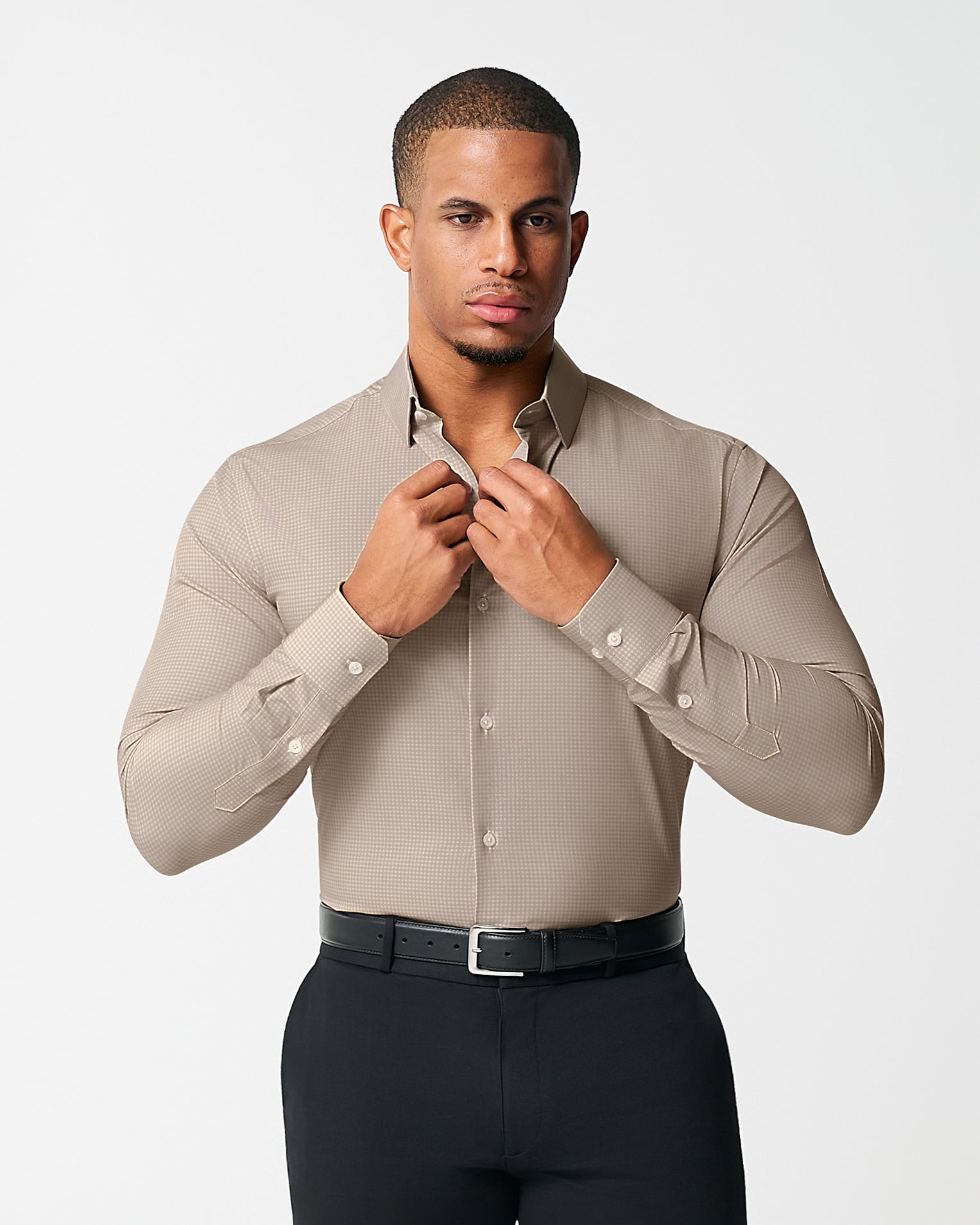 "The Brooks" Light Brown Double Check