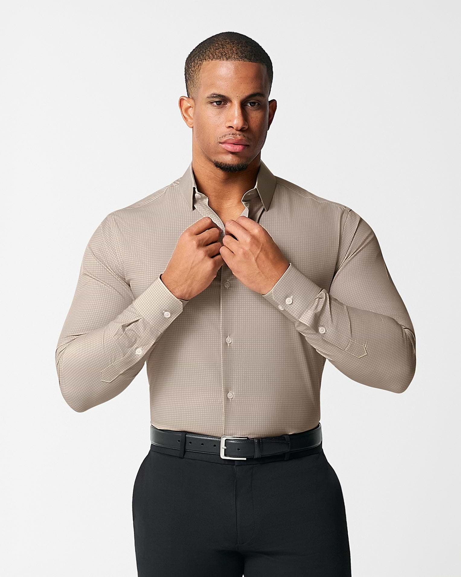 "The Brooks" Light Brown Double Check