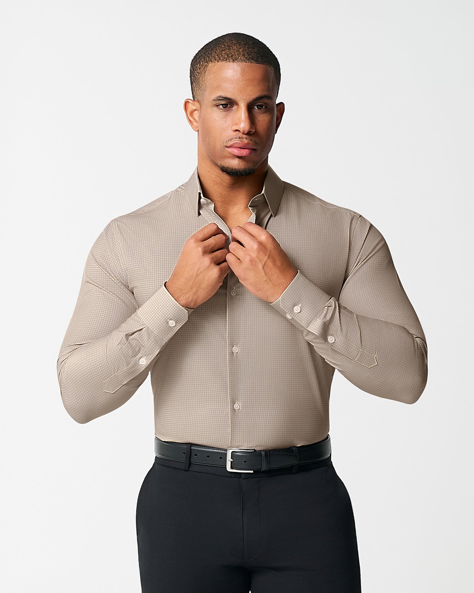 "The Brooks" Light Brown Double Check
