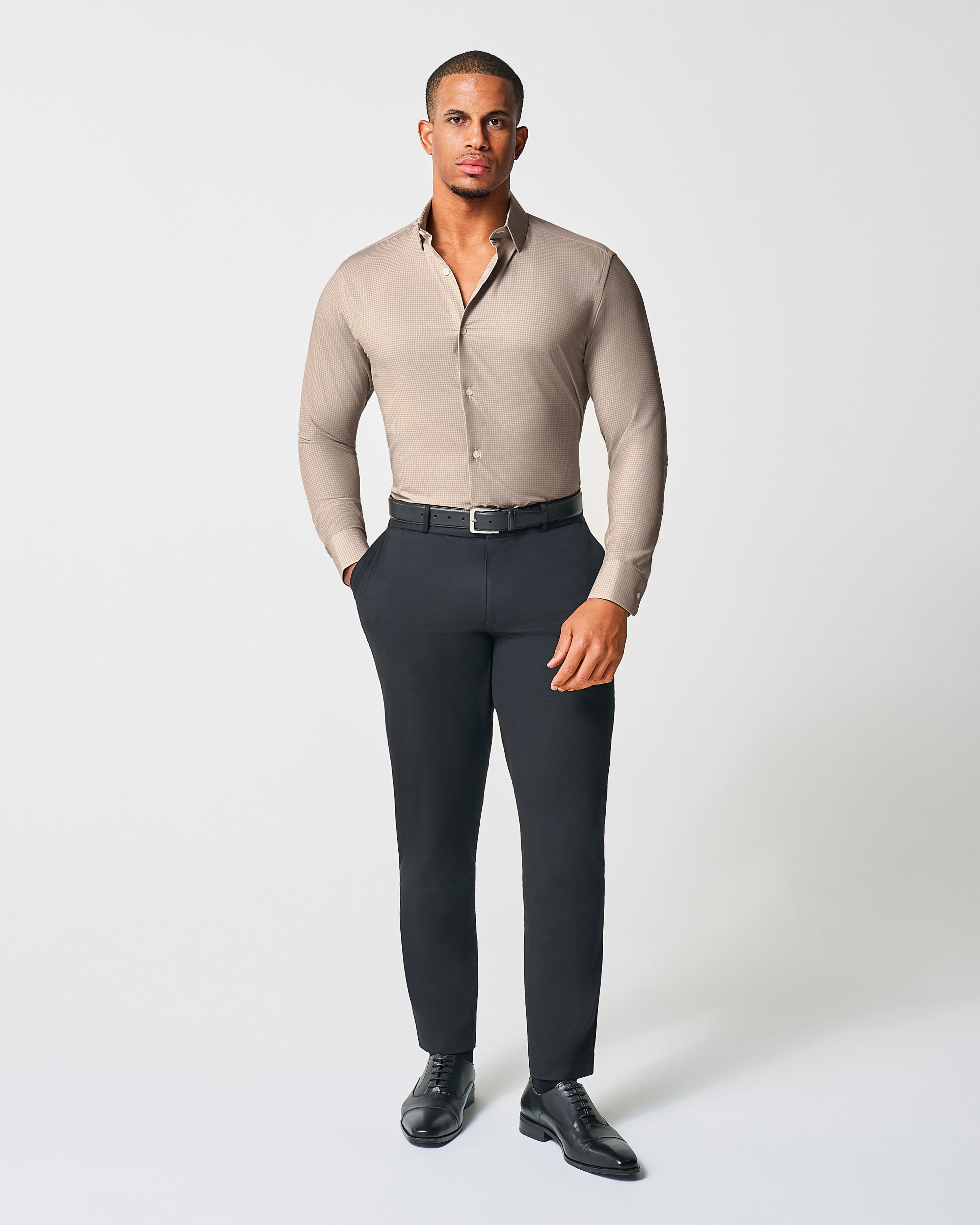 "The Brooks" Light Brown Double Check