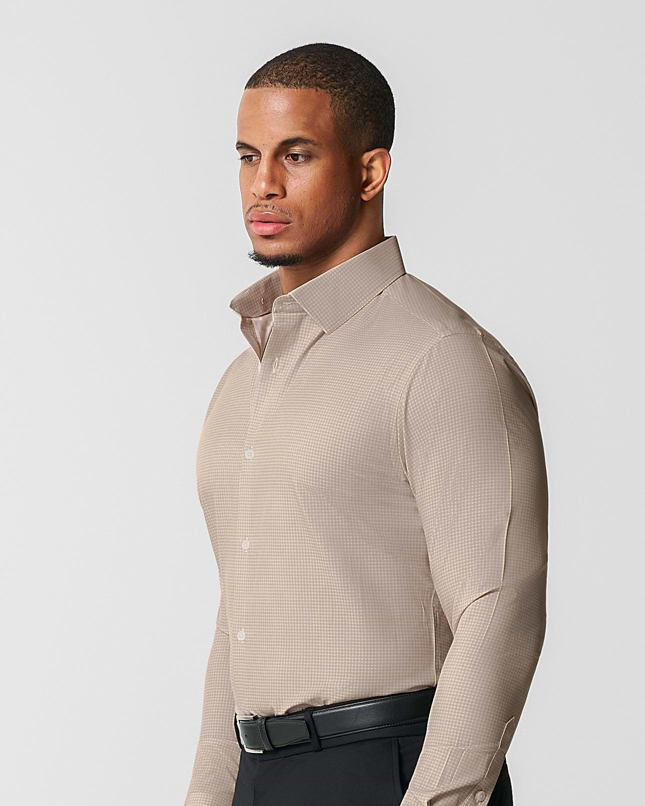 "The Brooks" Light Brown Double Check