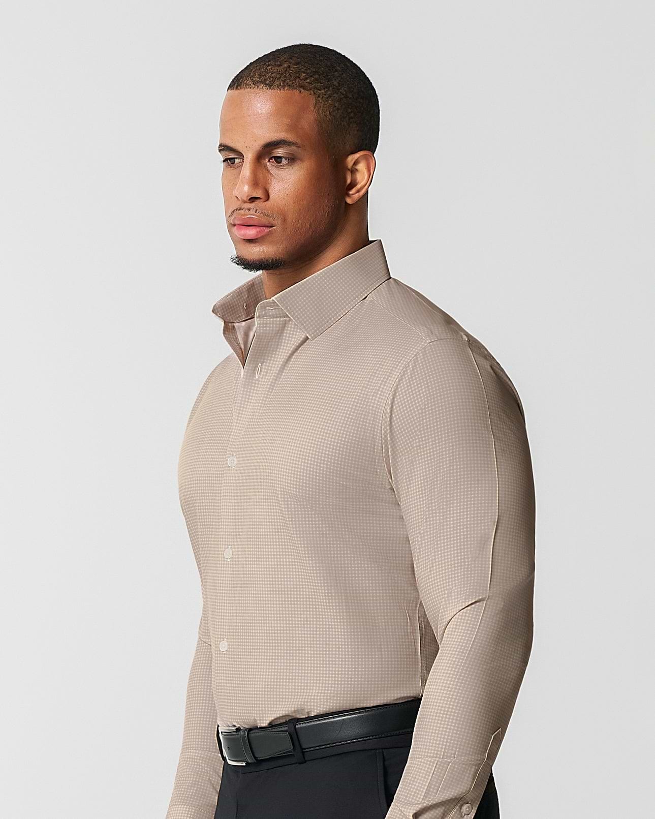 "The Brooks" Light Brown Double Check
