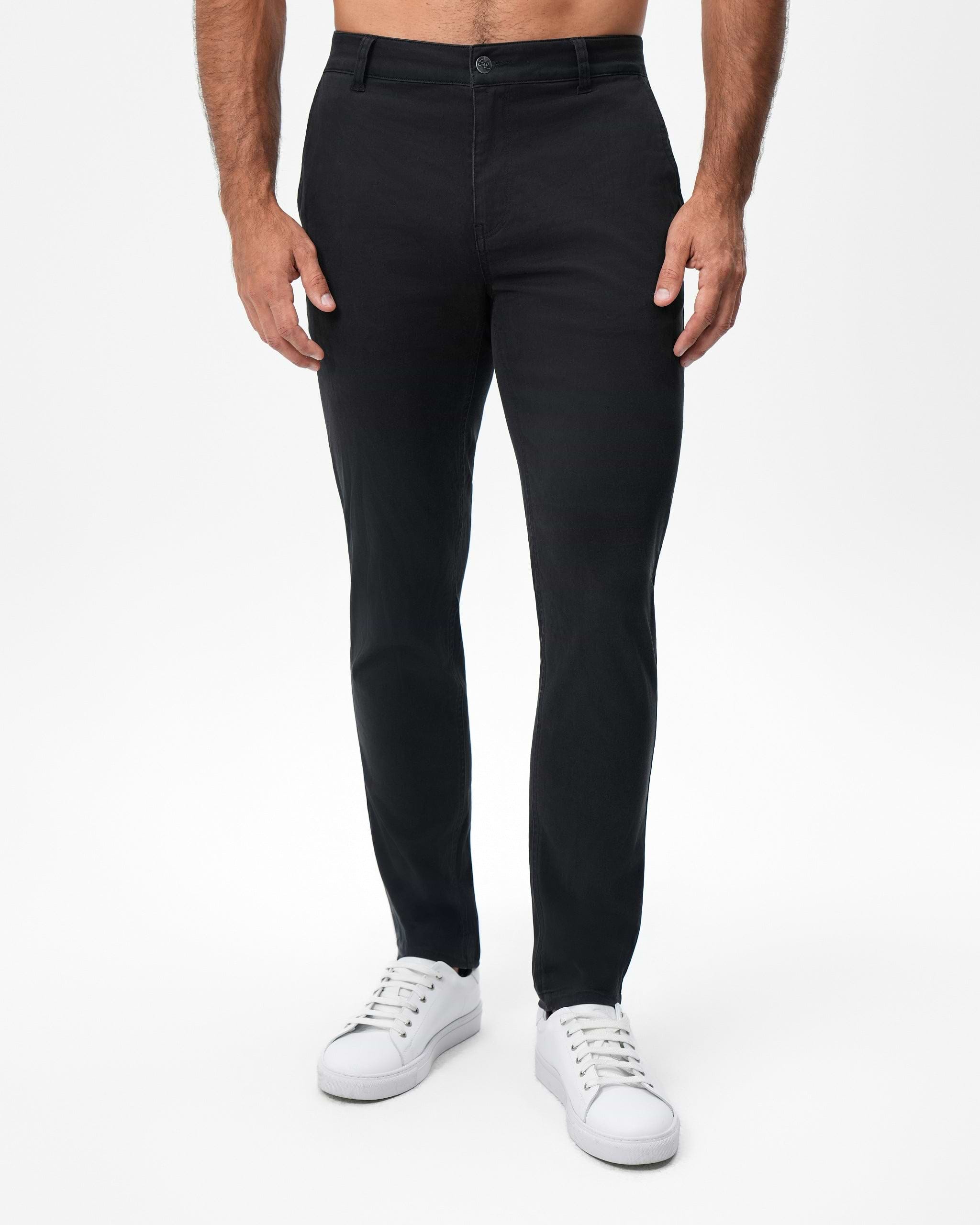 Performance Brushed Cotton Chino - Black