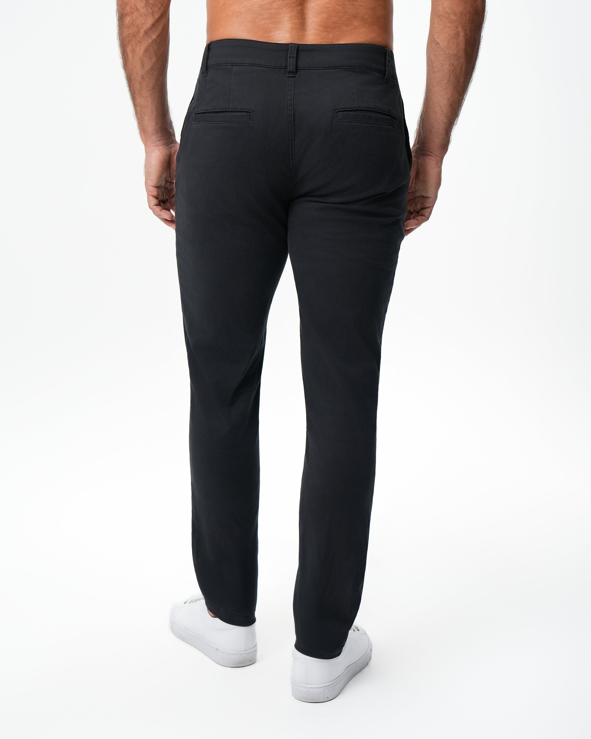 Performance Brushed Cotton Chino - Black