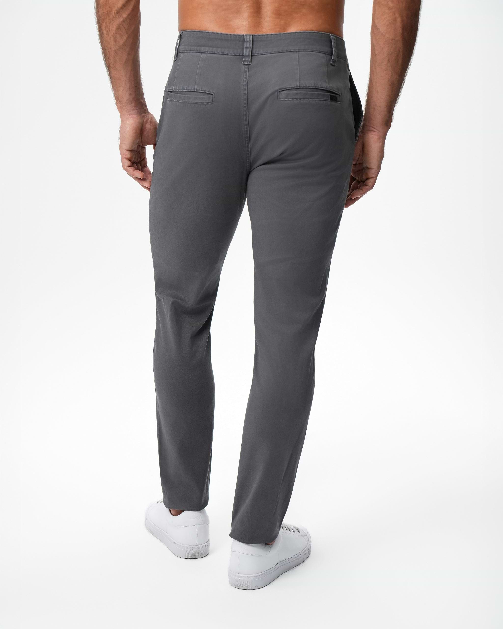 Performance Brushed Cotton Chino - Charcoal