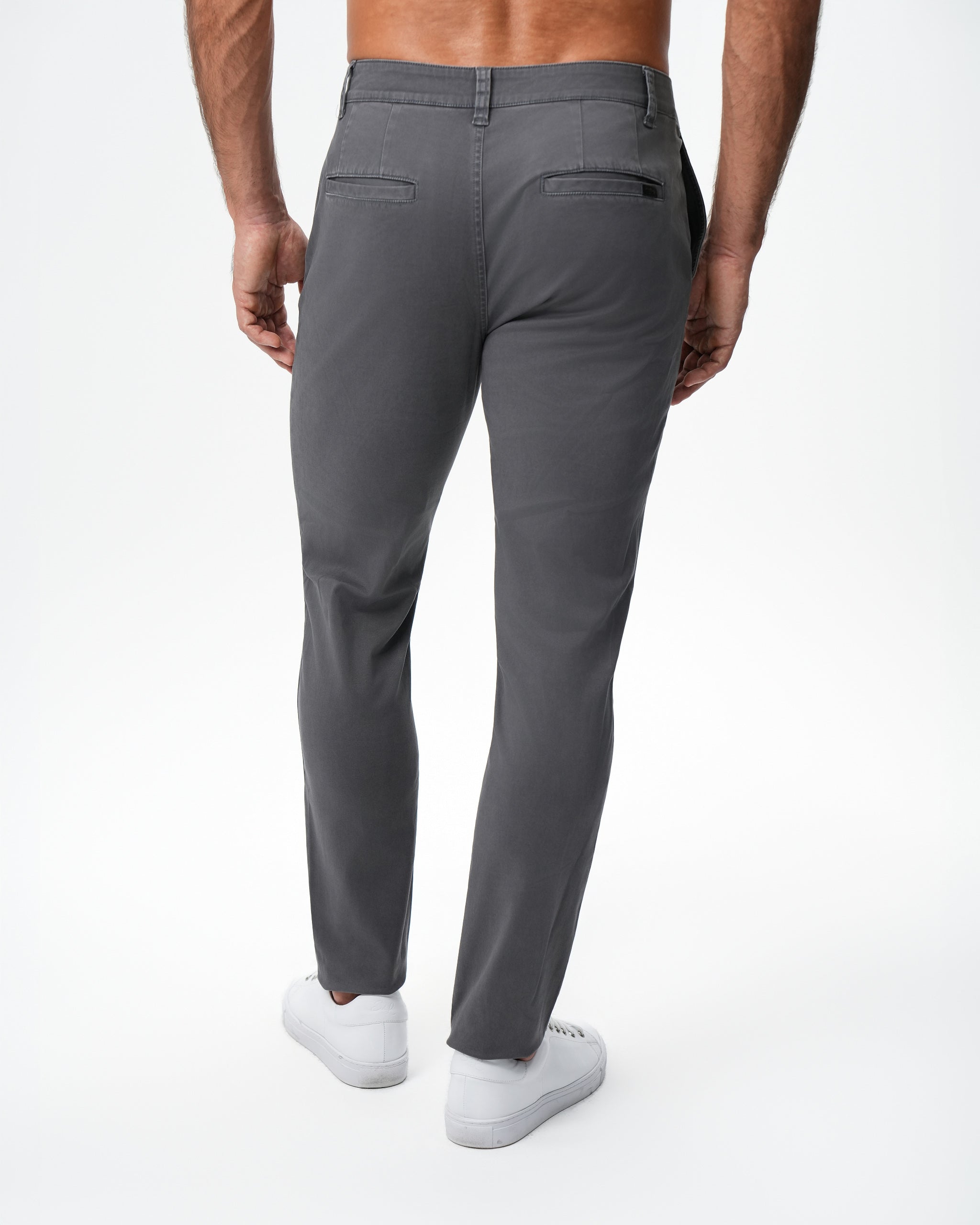 Performance Brushed Cotton Chino - Charcoal