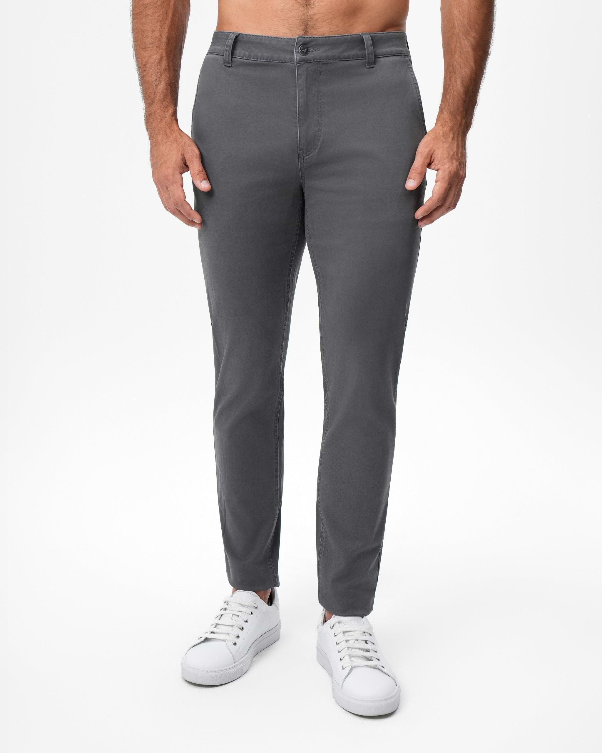 Performance Brushed Cotton Chino - Charcoal