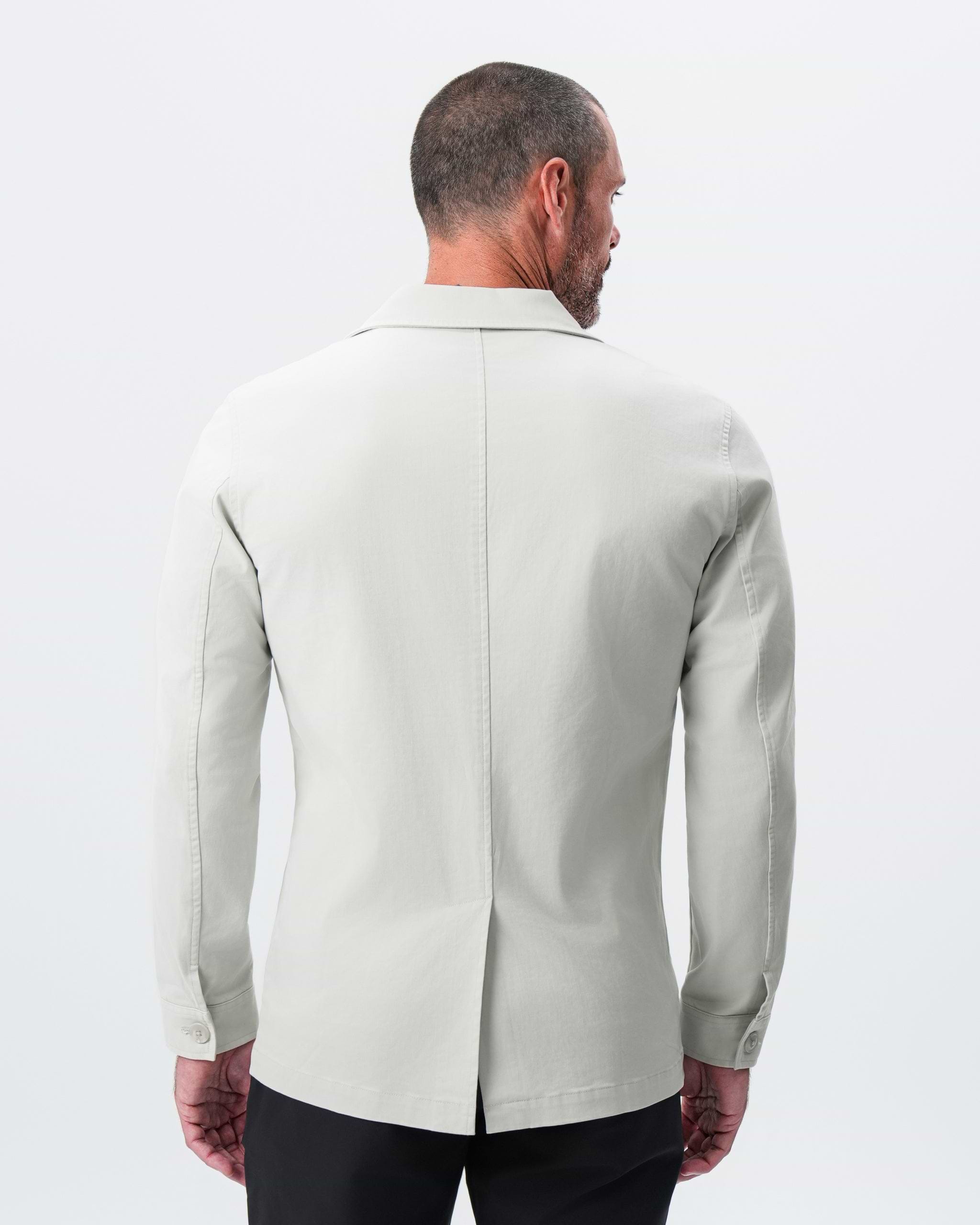 Brushed Cotton Shirt Jacket - Stone