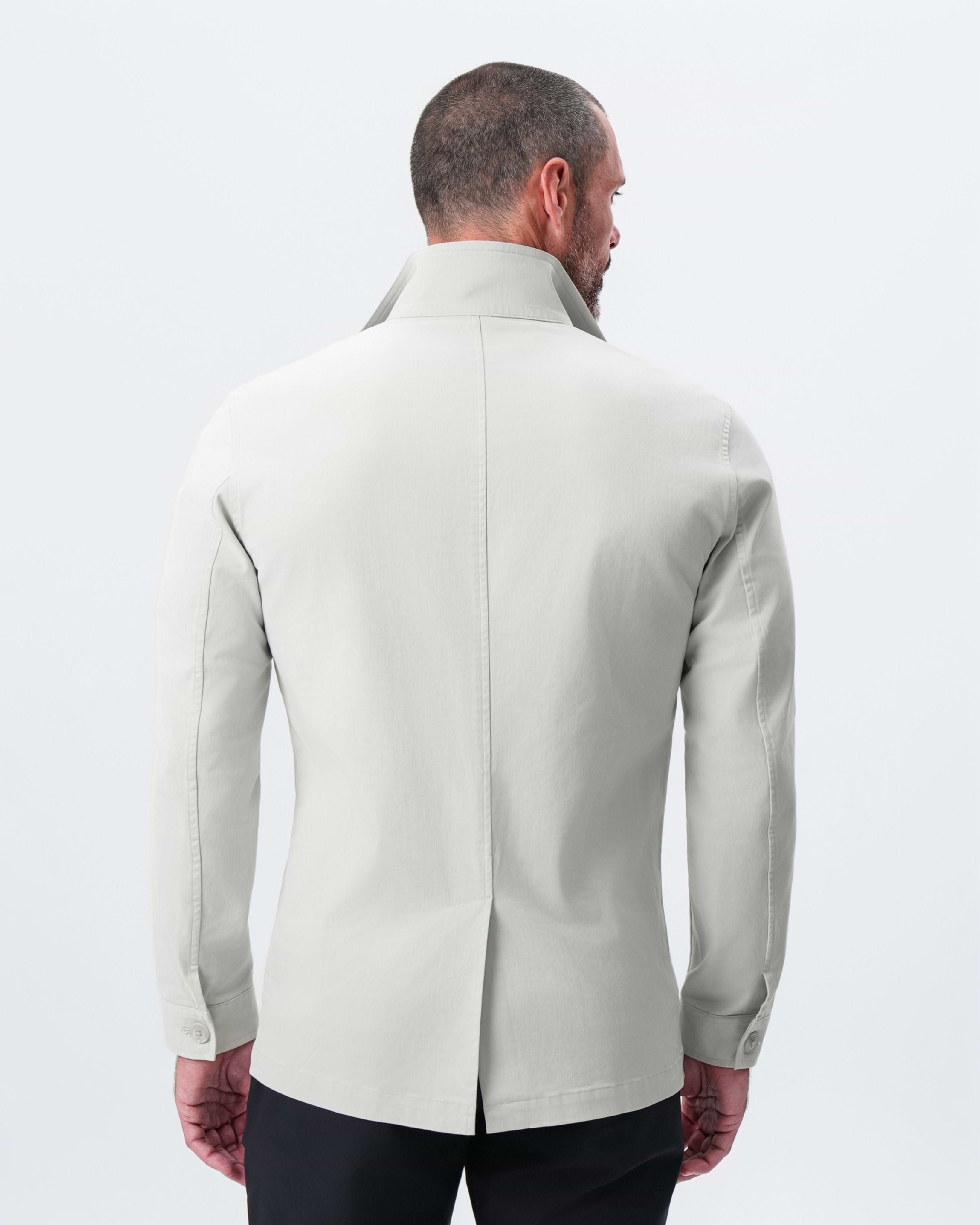 Brushed Cotton Shirt Jacket - Stone