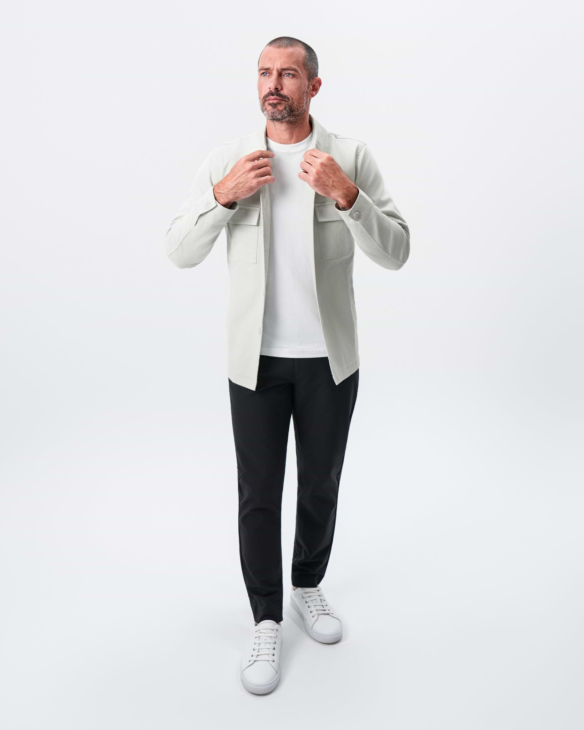 Brushed Cotton Shirt Jacket - Stone