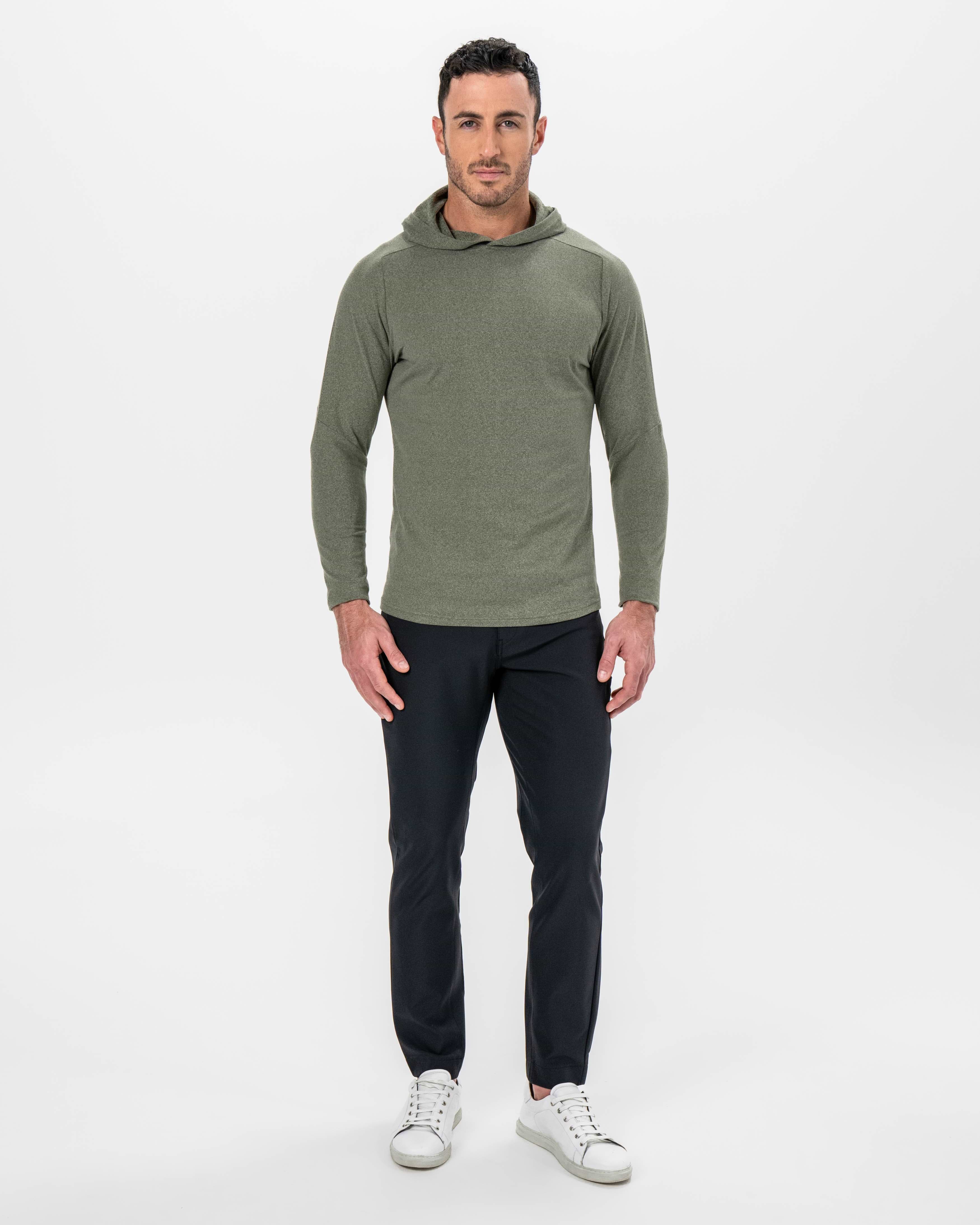 Brushed Hoodie - Heathered Olive