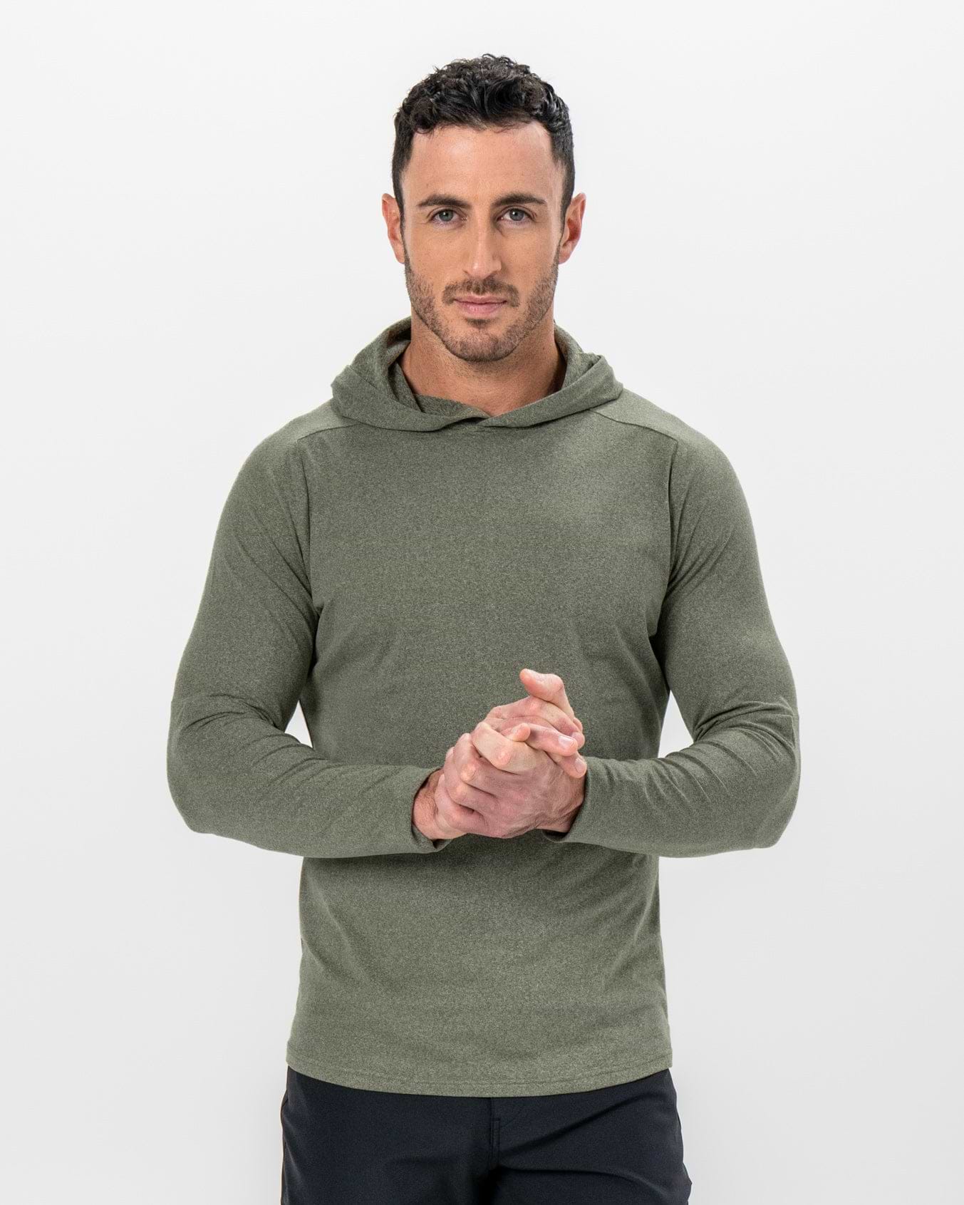 Brushed Hoodie - Heathered Olive