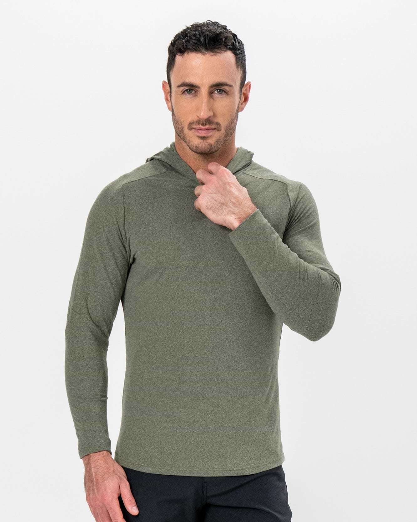 Brushed Hoodie - Heathered Olive
