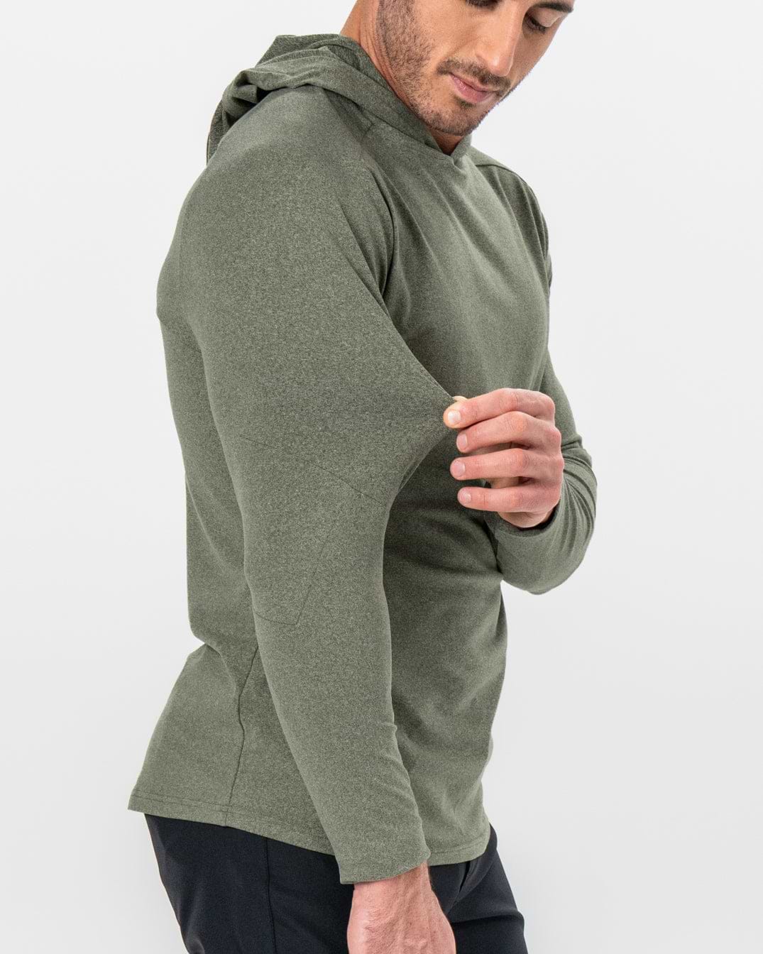 Brushed Hoodie - Heathered Olive